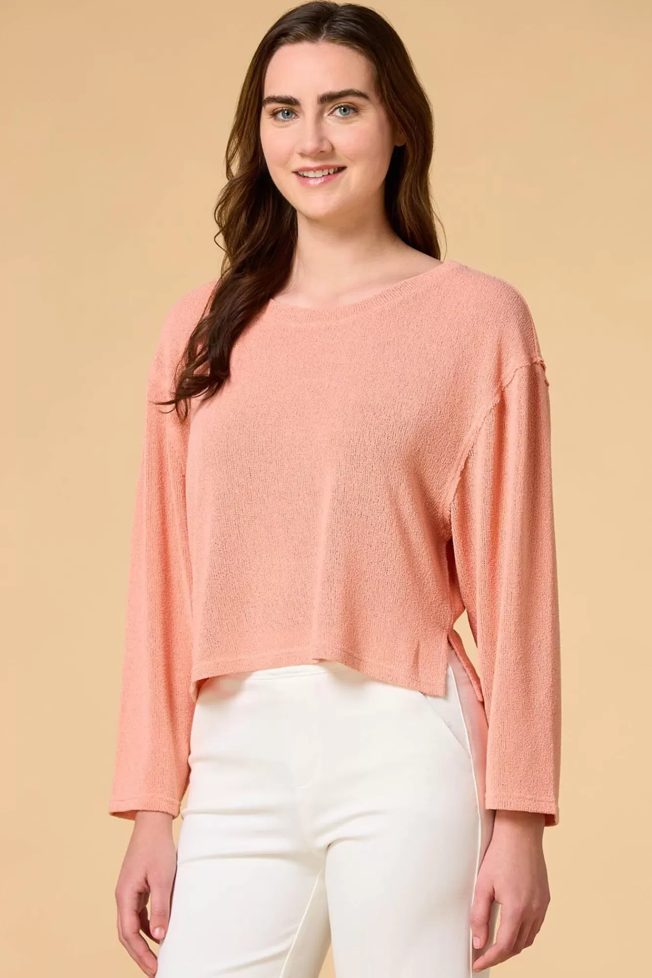 Women Versona Peach Fuzz Top