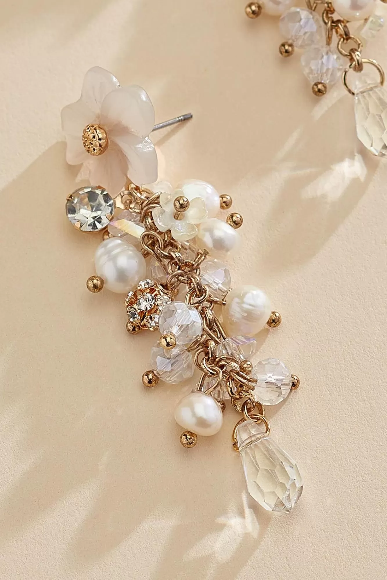 Women Versona Pearl Cluster Dangle Earrings