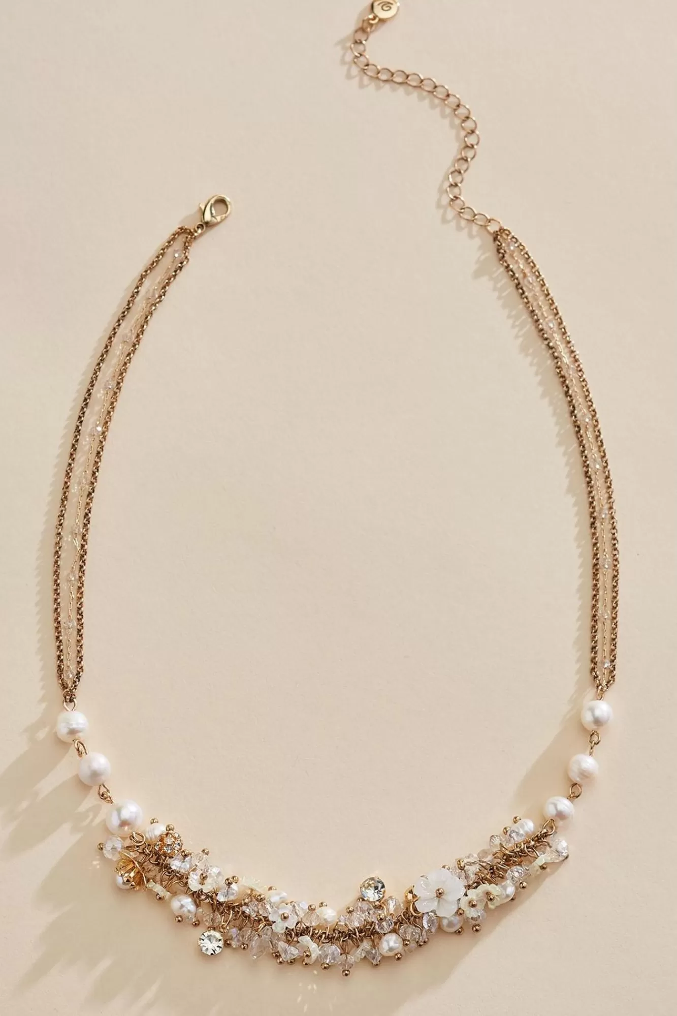 Women Versona Pearl Cluster Necklace