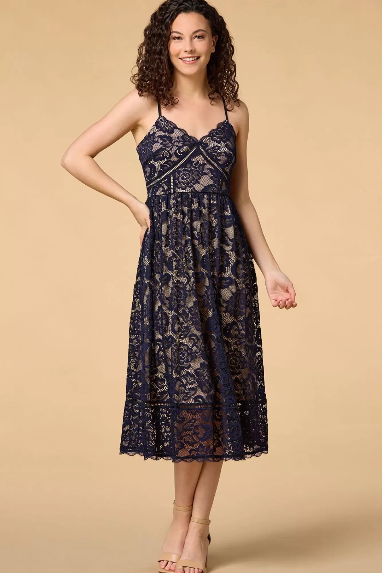 Women Versona Personal Lace Midi Dress