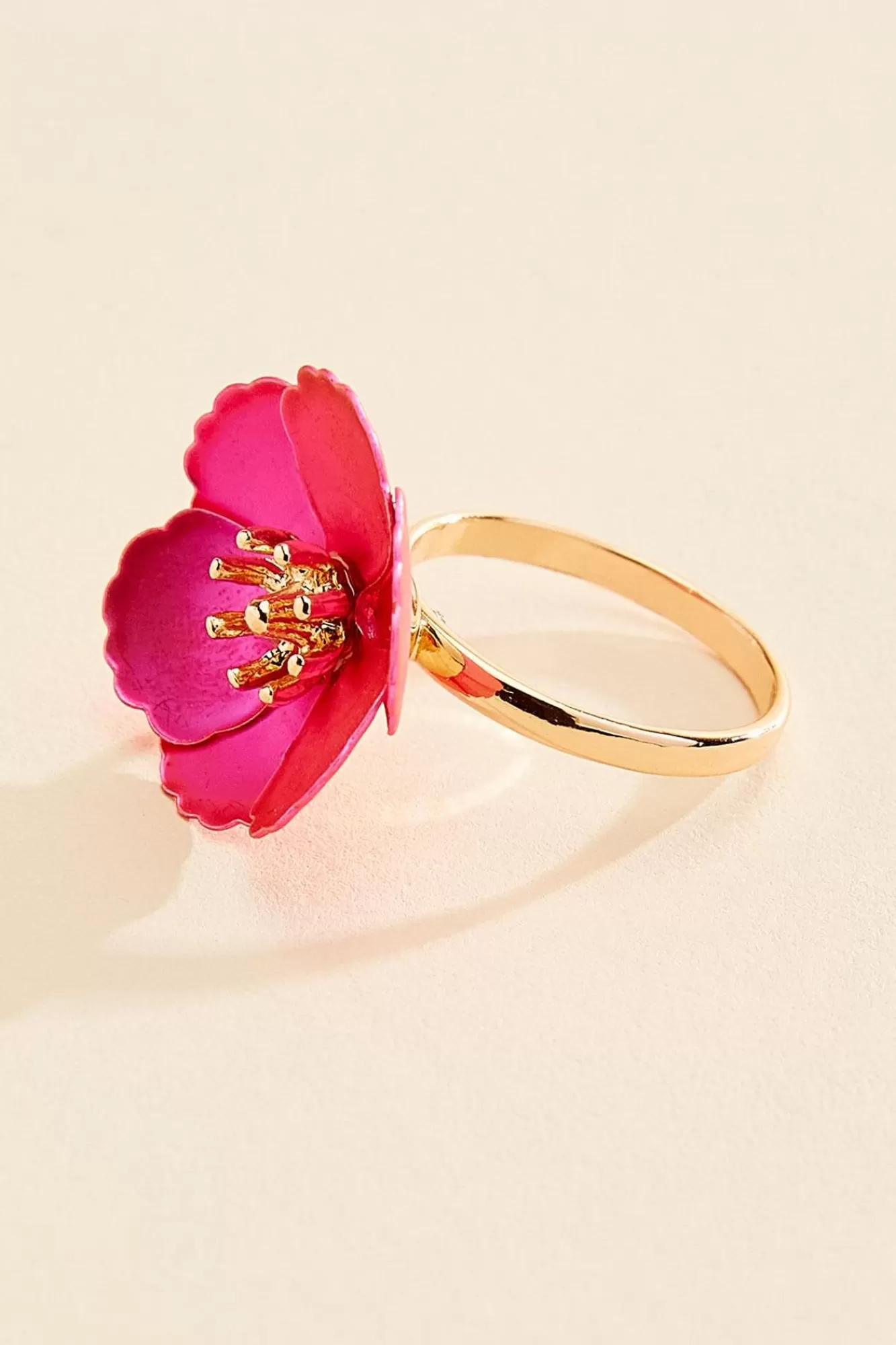 Women Versona Pink Flower Ring