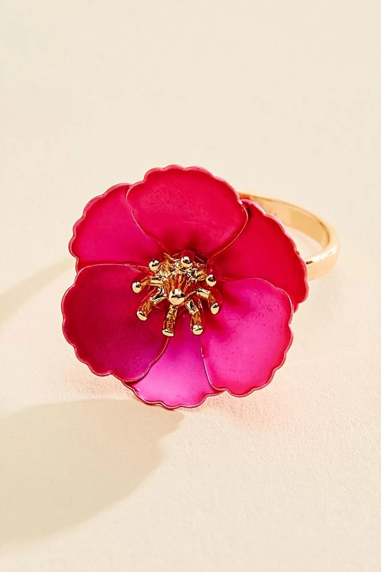 Women Versona Pink Flower Ring