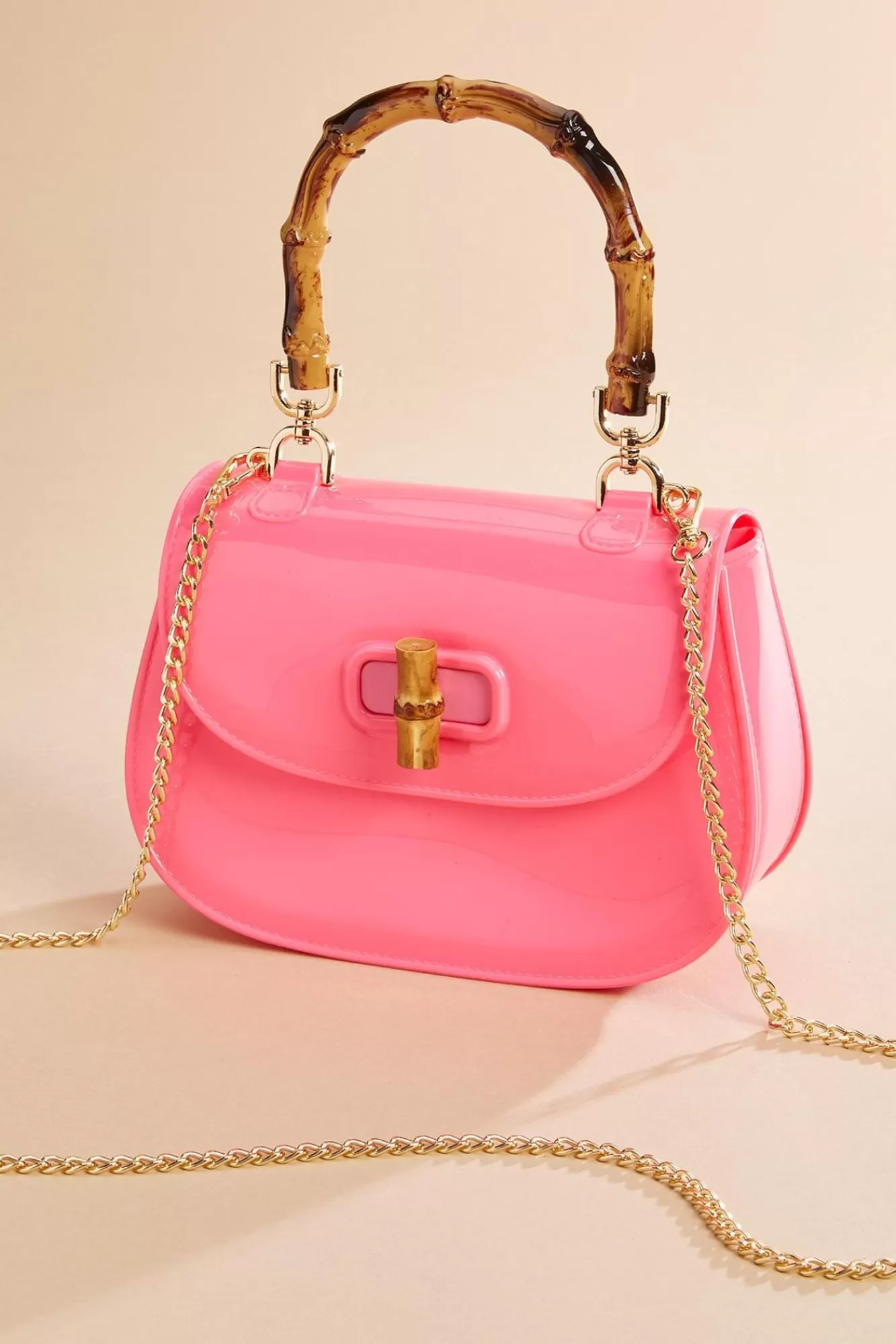 Women Versona Pink Jelly Mini Satchel