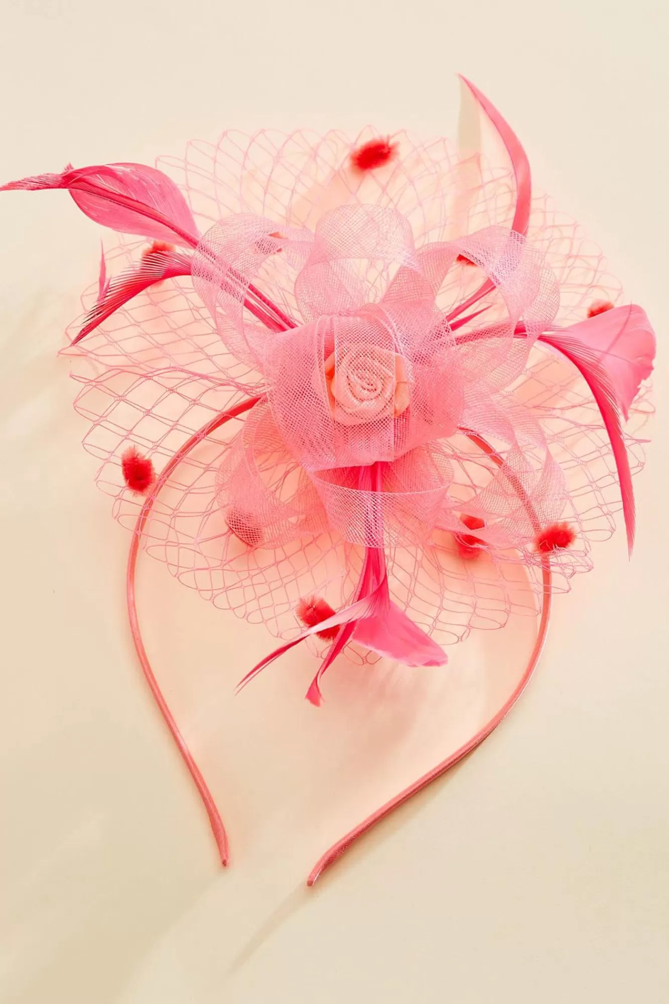 Women Versona Pink Rose Fascinator