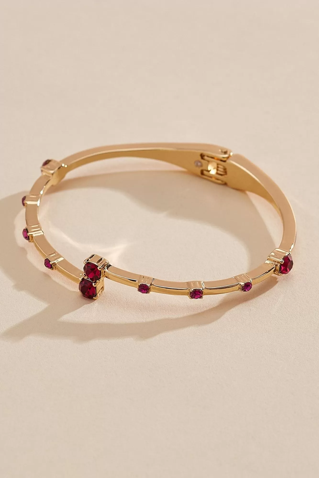 Women Versona Pink Stones Bangle Bracelet