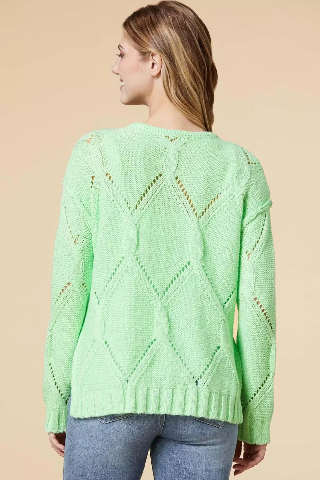 Women Versona Pistachio Party Sweater