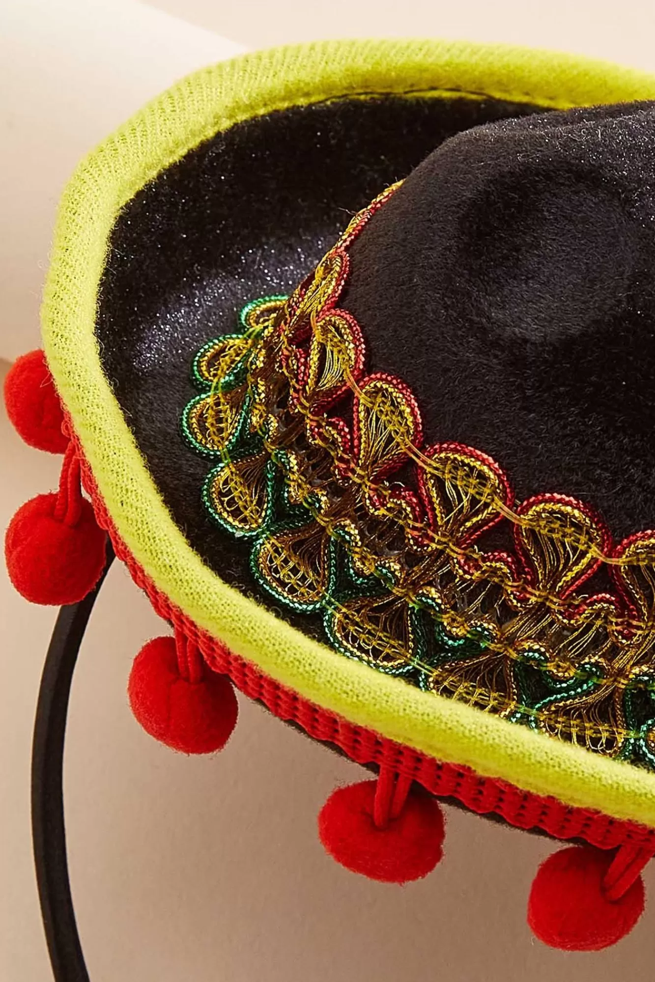 Women Versona Pom Sombrero Hat Headband