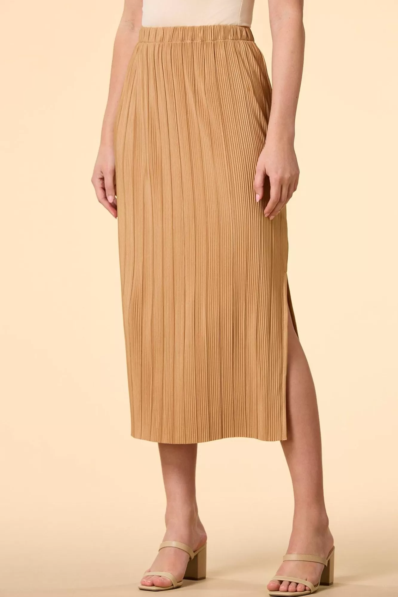 Women Versona Pucker Up Midi Skirt