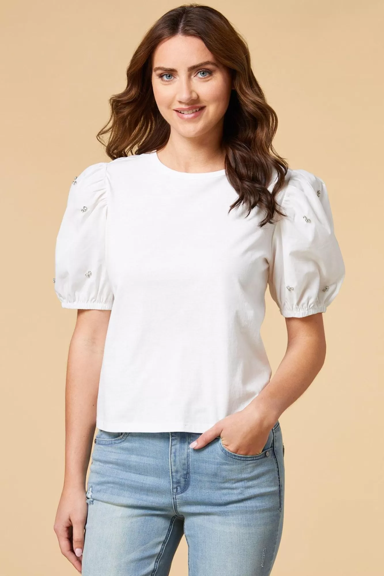 Women Versona Puff Piece Top