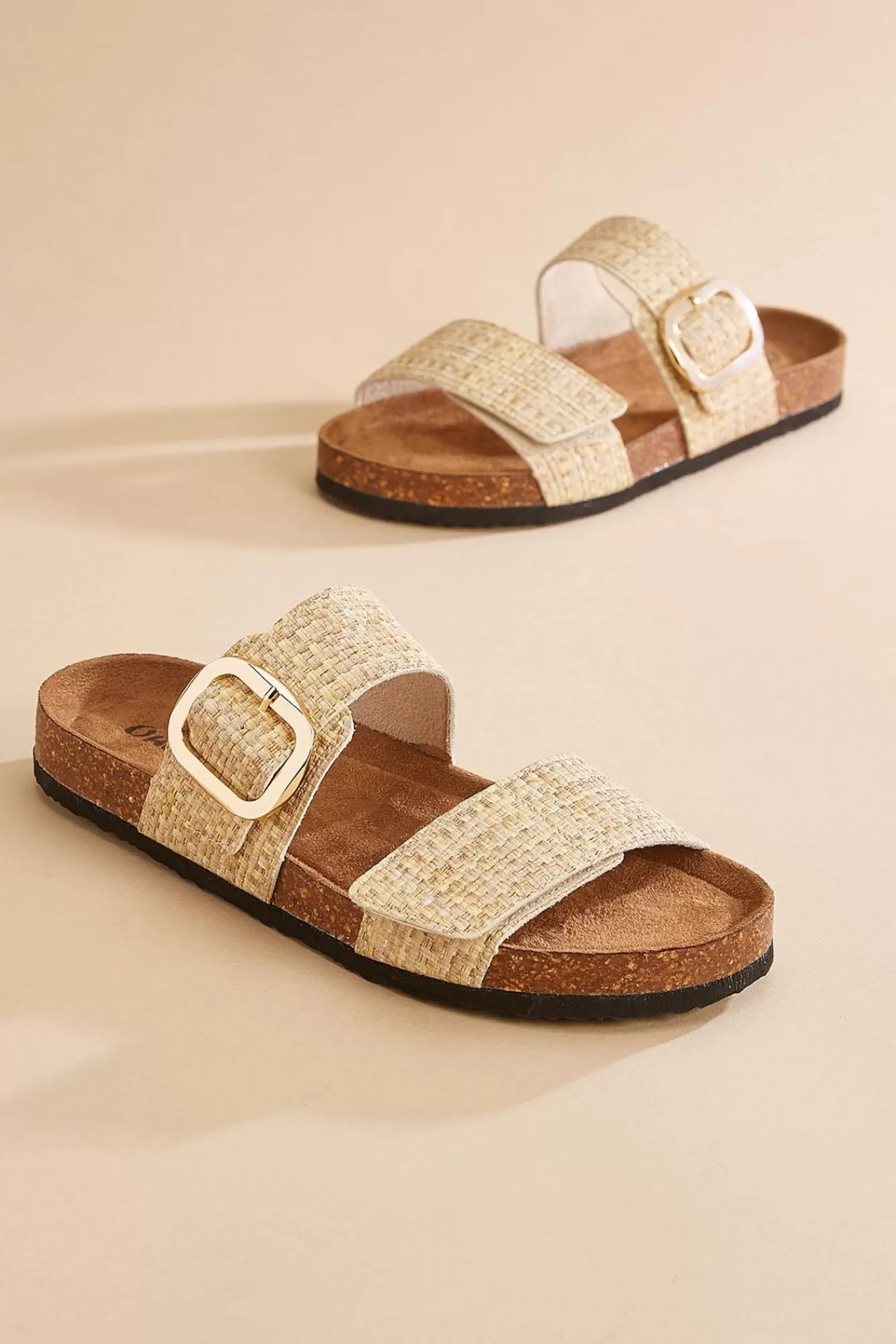 Women Versona Raffia Band Footbed Sandals