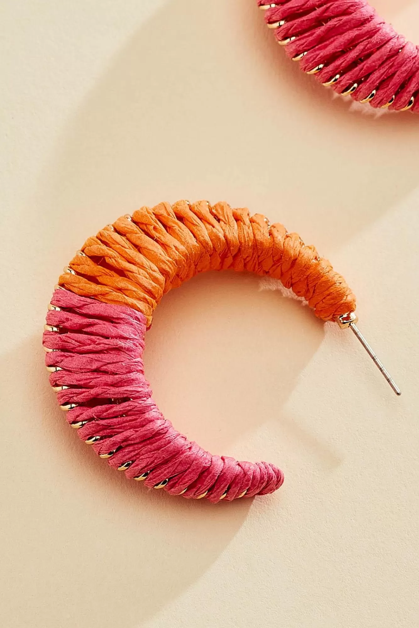 Women Versona Raffia Hoop Earrings