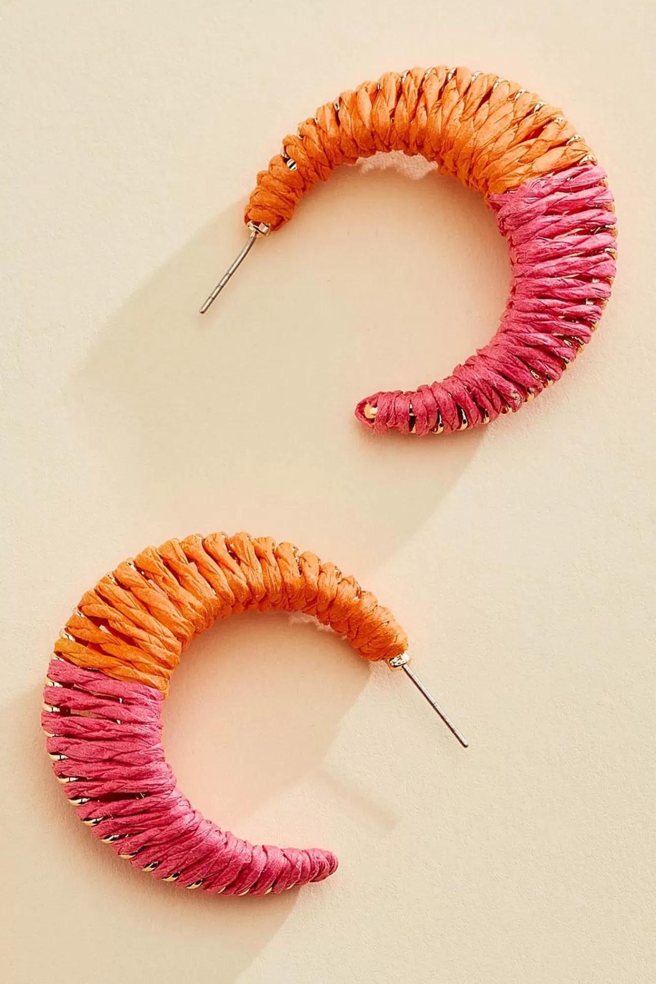 Women Versona Raffia Hoop Earrings