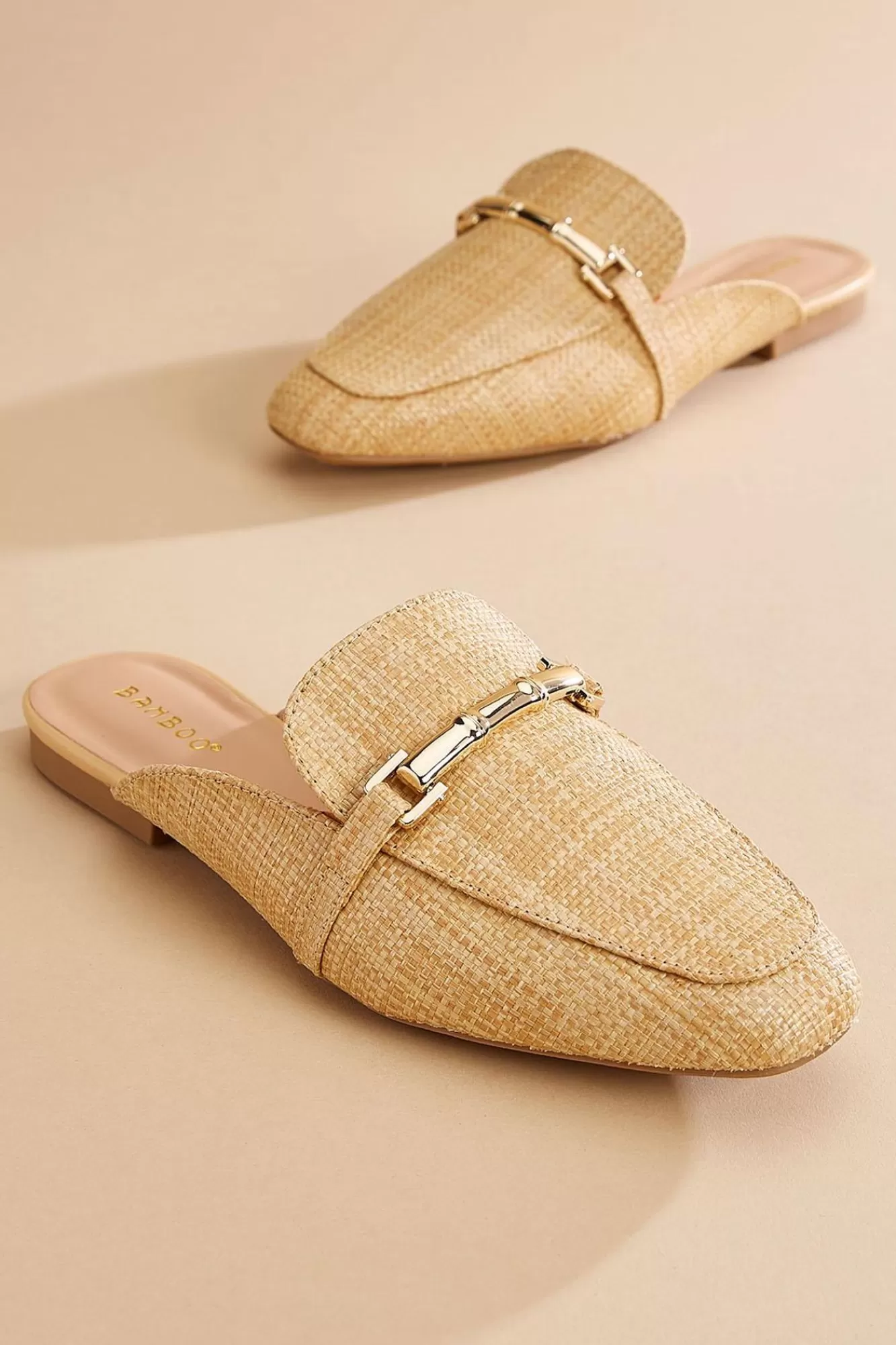 Women Versona Raffia Horsebit Mules