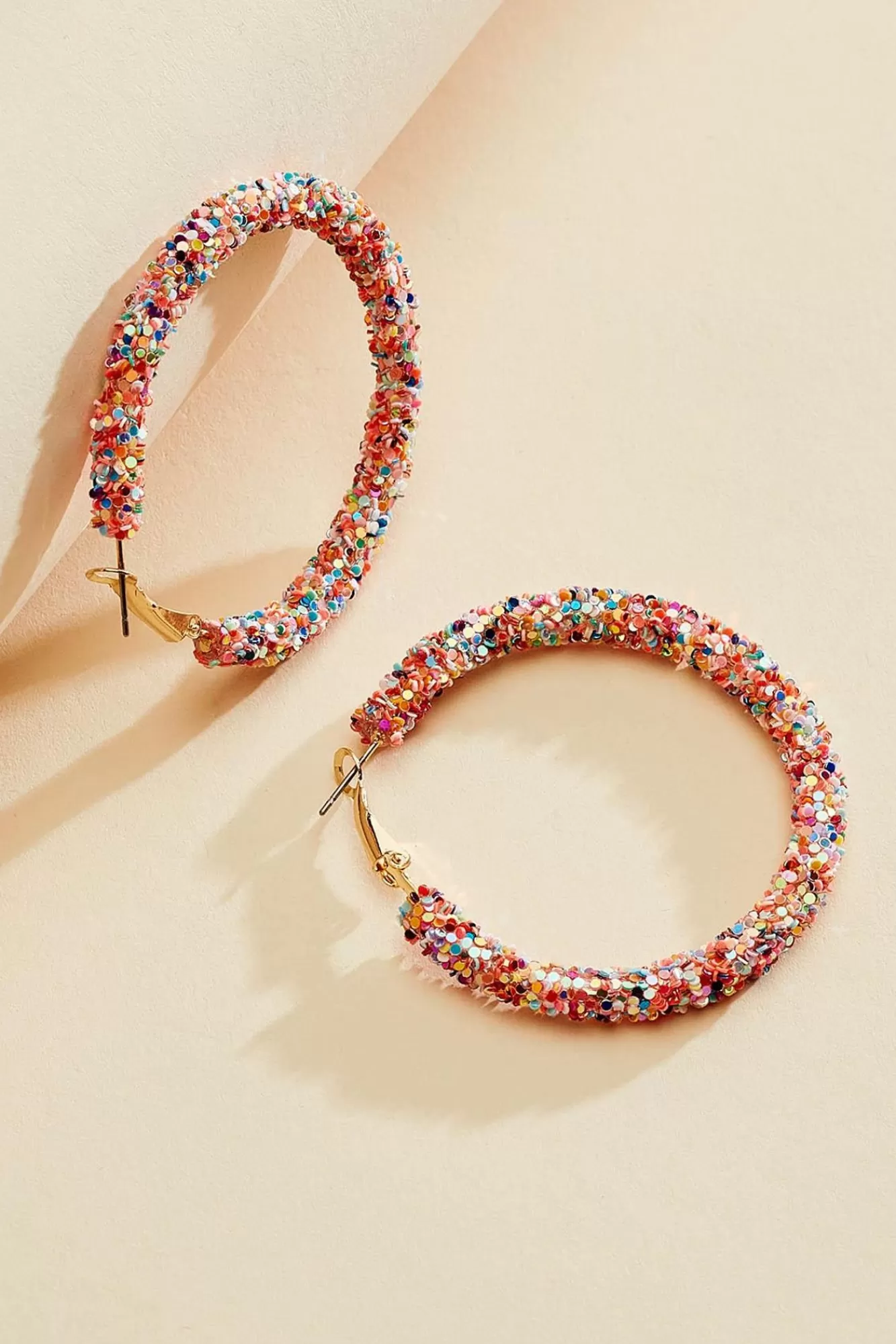 Women Versona Rainbow Sparkle Hoop Earrings