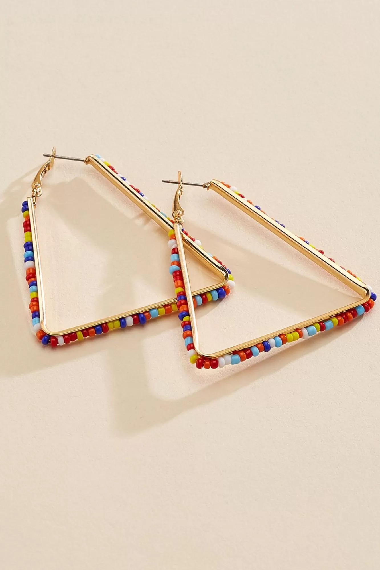 Women Versona Rainbow Trim Triangle Earrings