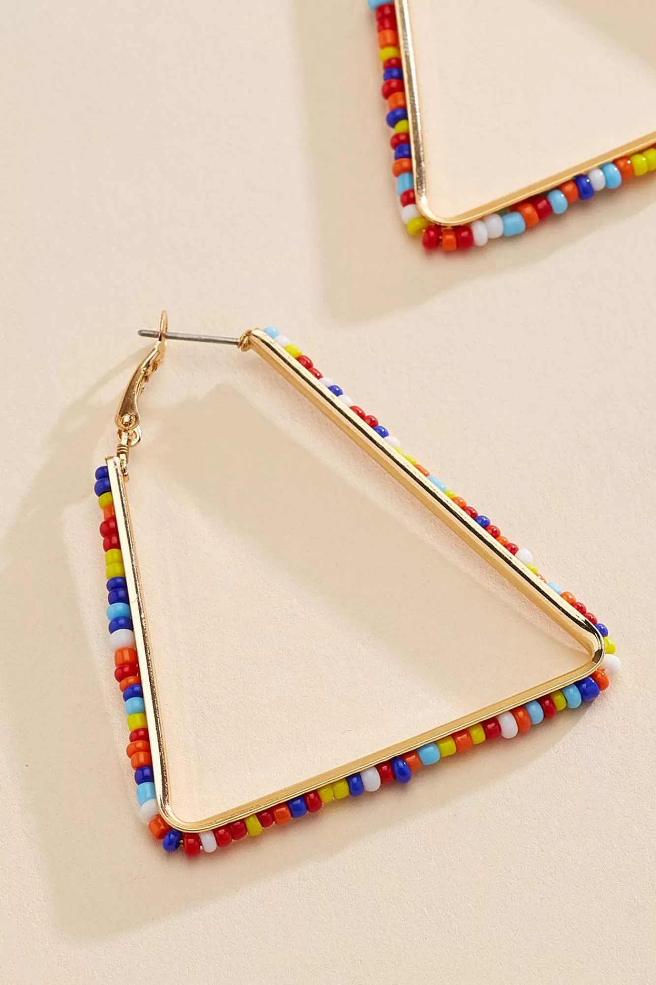 Women Versona Rainbow Trim Triangle Earrings