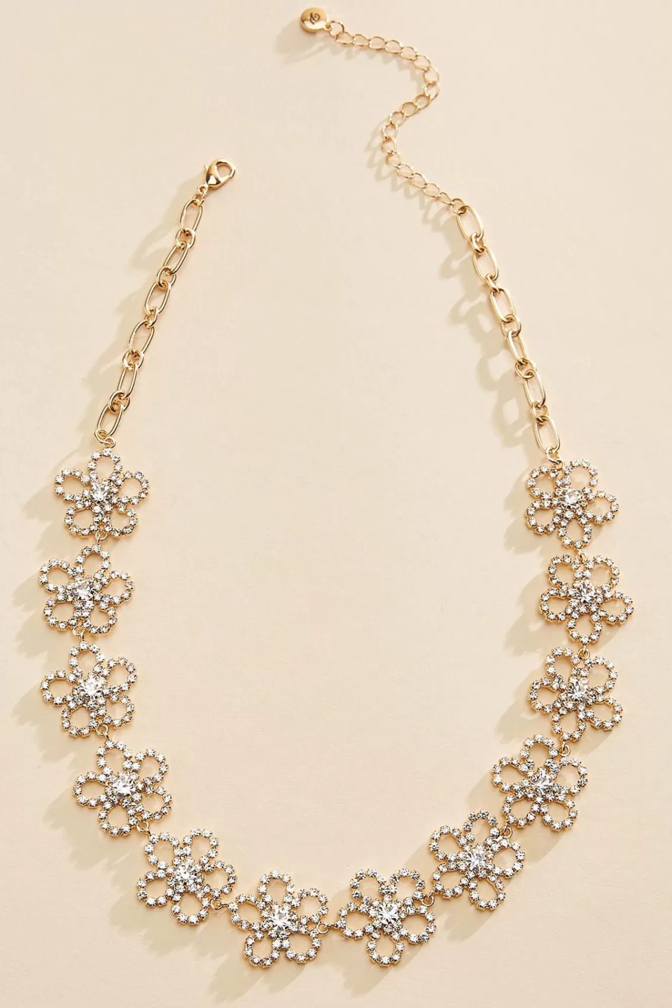 Women Versona Rhinestone Floral Necklace