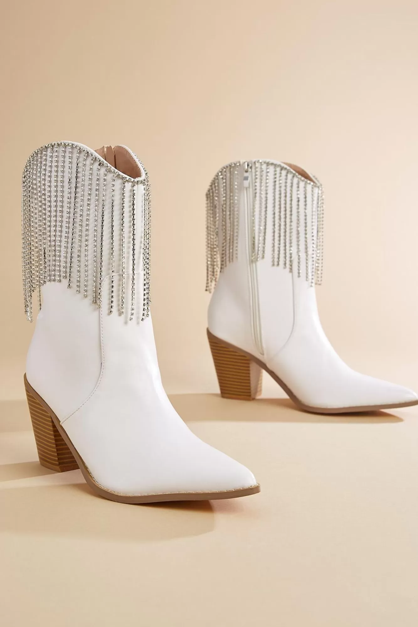 Women Versona Rhinestone Fringe Boots