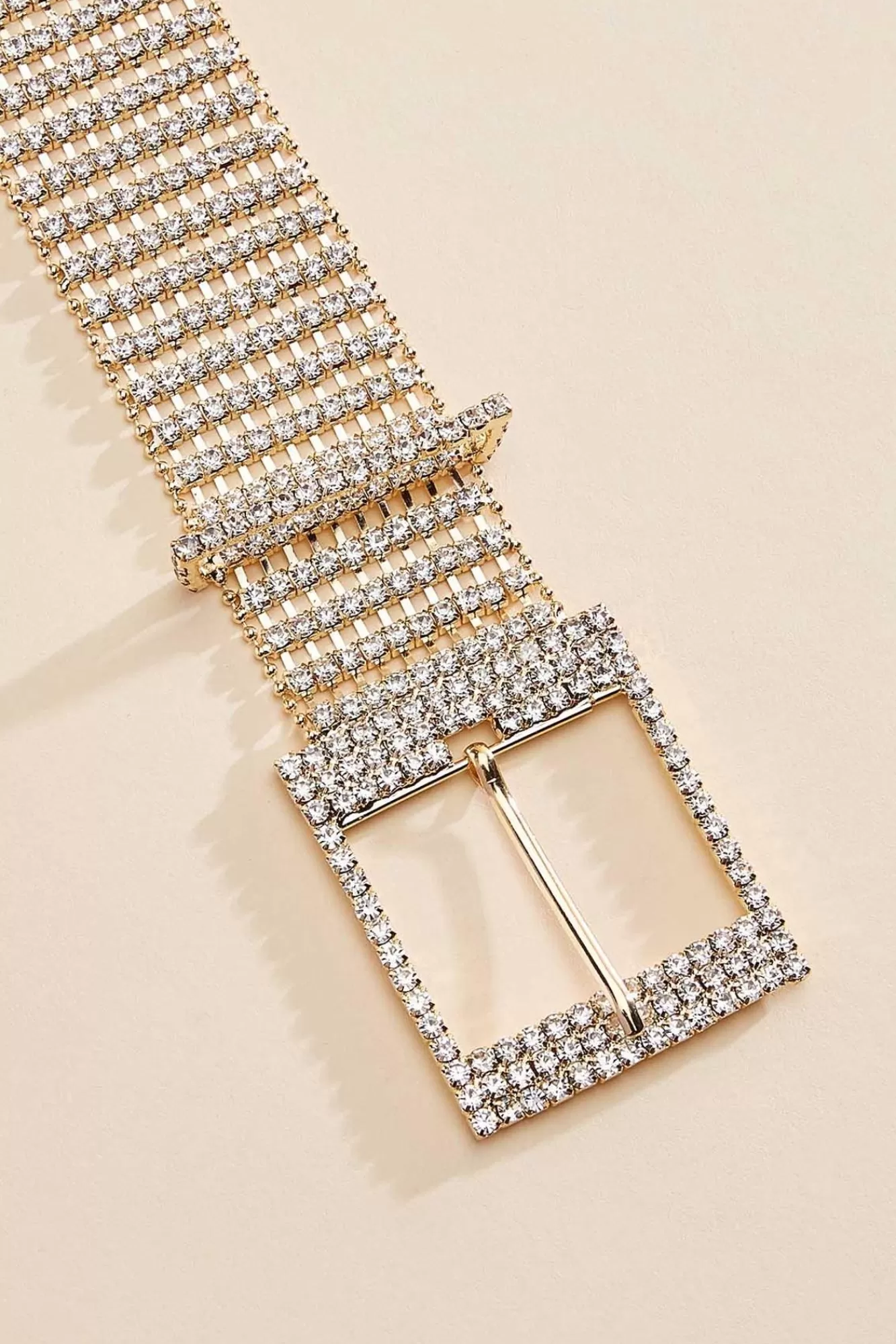 Women Versona Rhinestone Mesh Belt