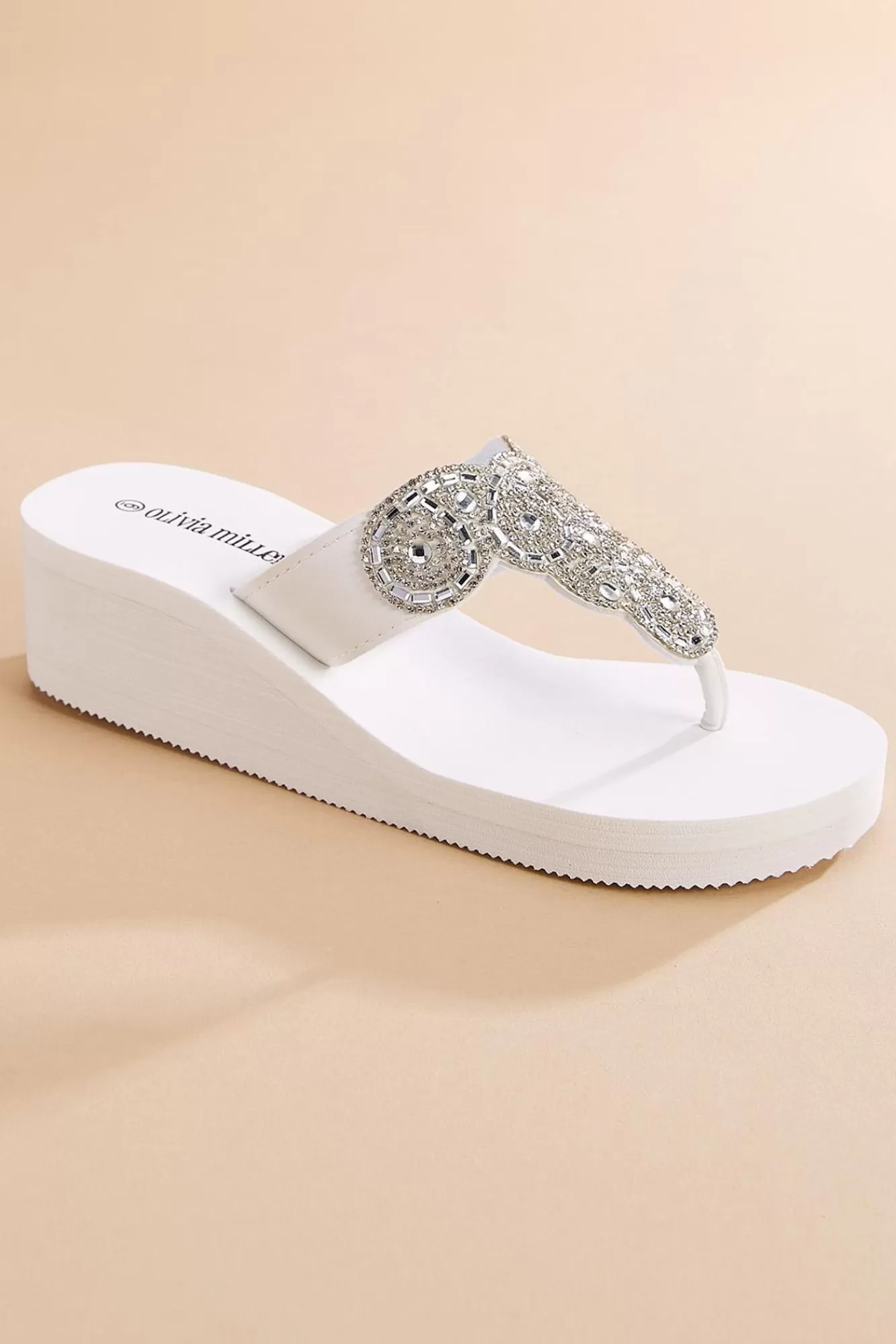 Women Versona Rhinestone Wedge Sandals