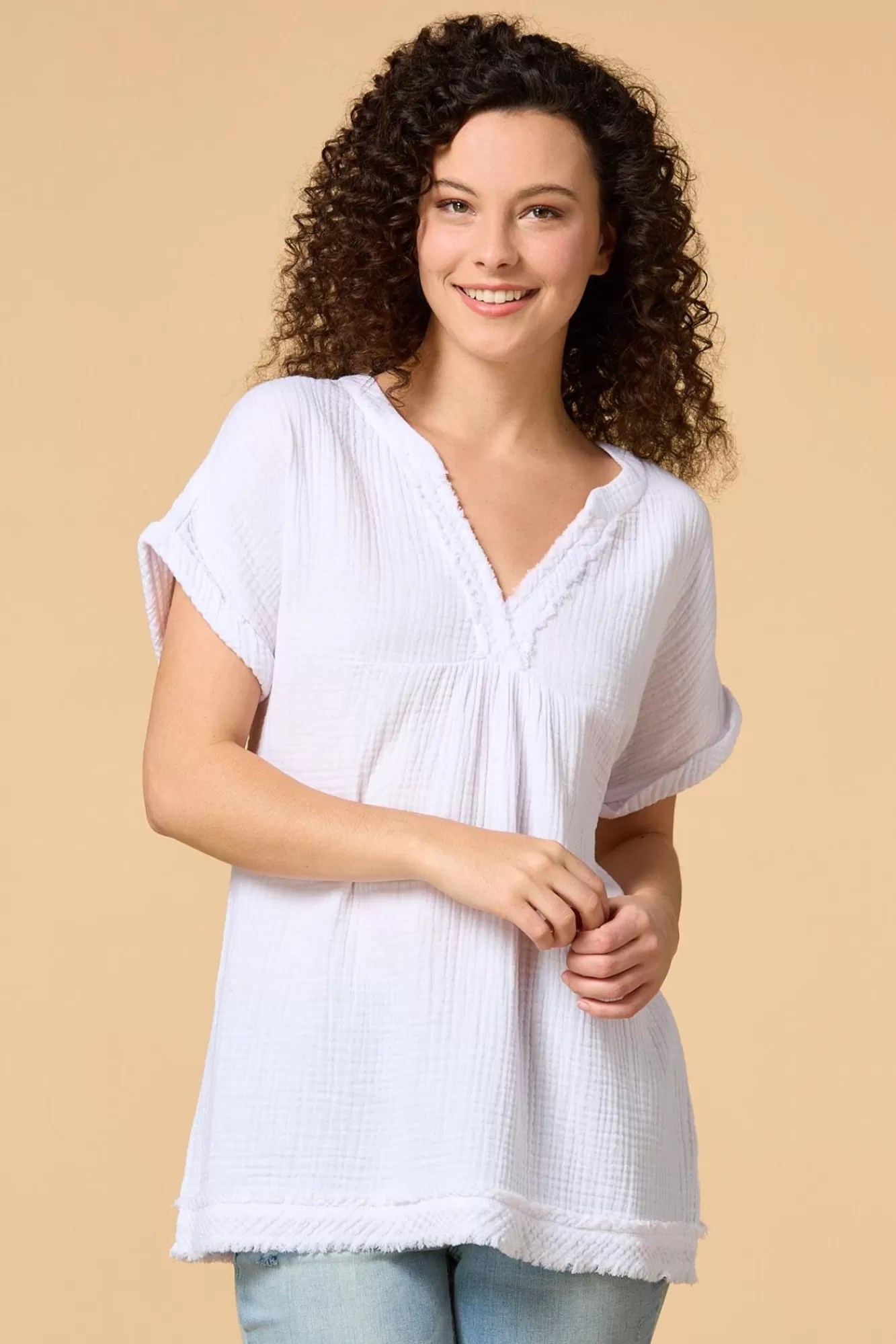 Women Versona Ripple Effect Topwhite