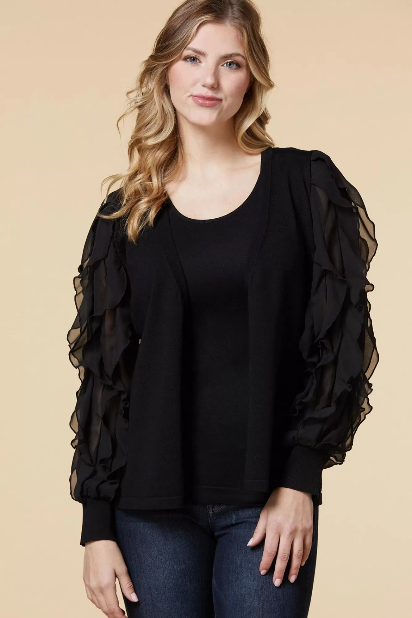 Women Versona Ruff Love Cardigan