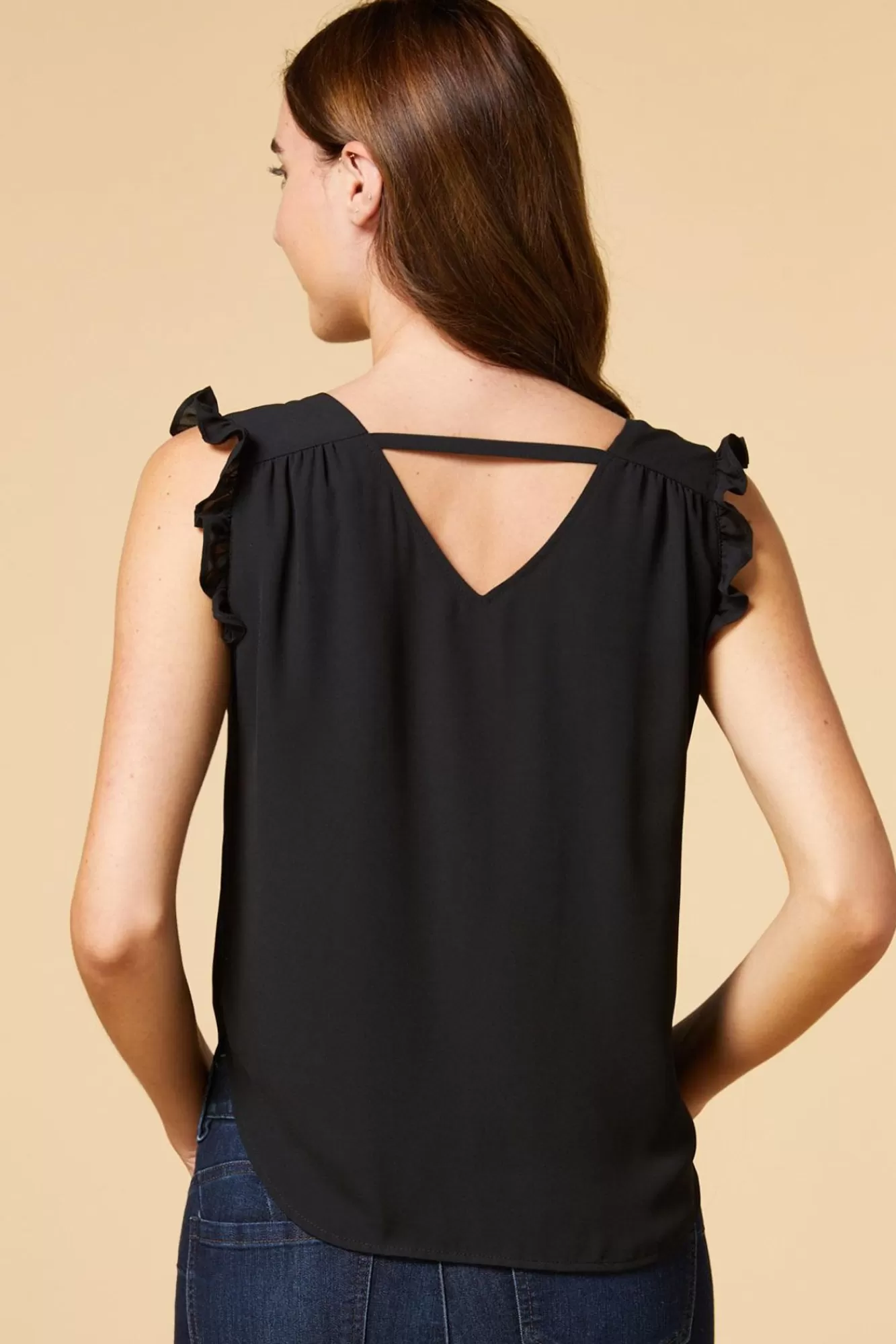 Women Versona Ruffle Sleeve Top