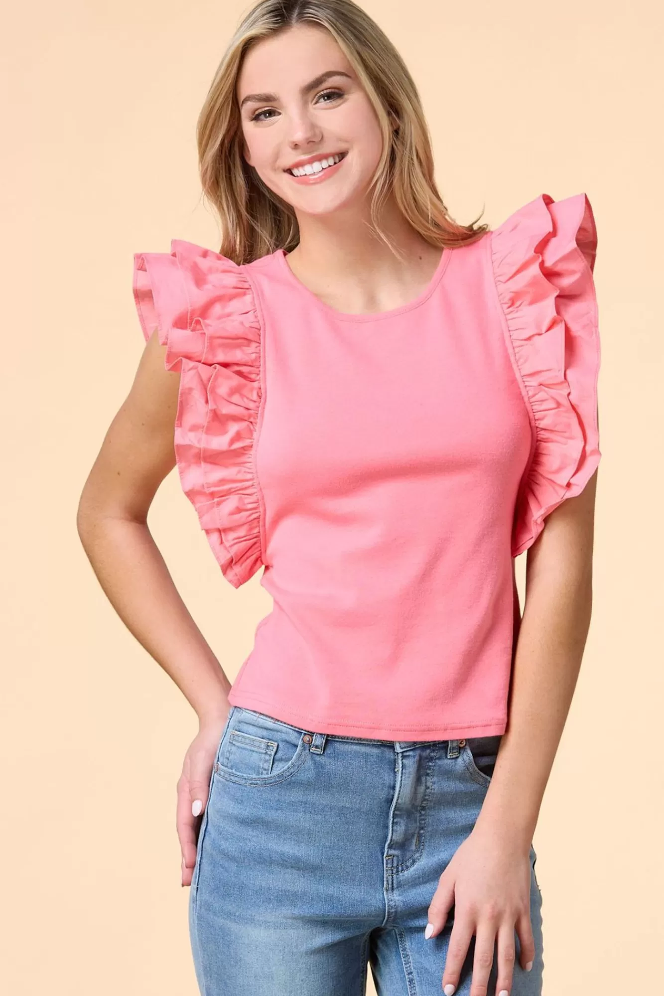 Women Versona Ruffle Some Feathers Top