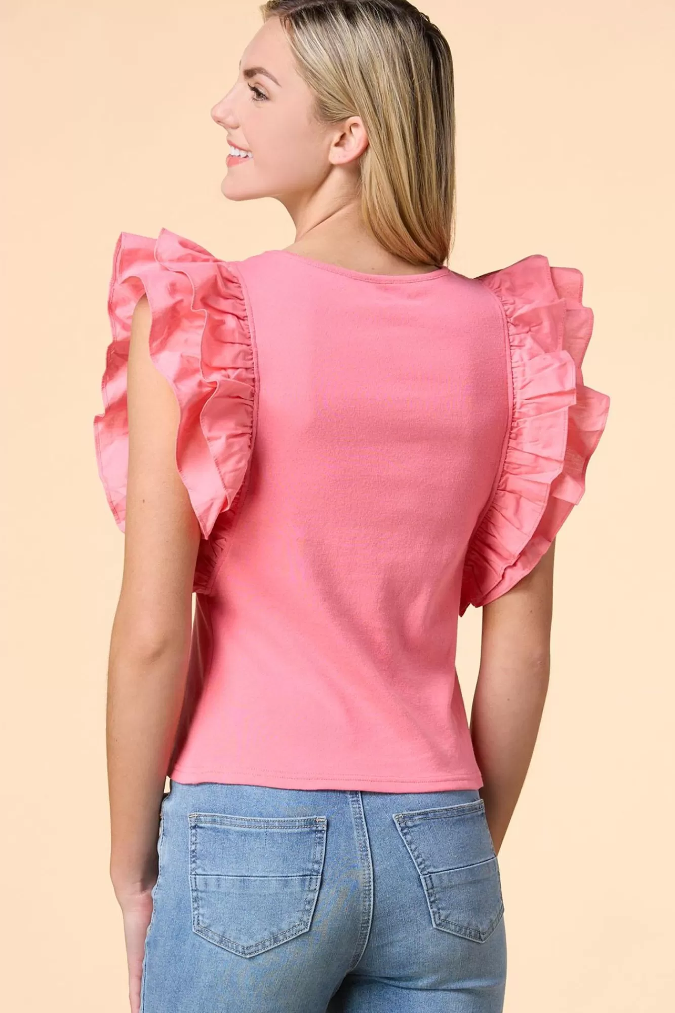 Women Versona Ruffle Some Feathers Top