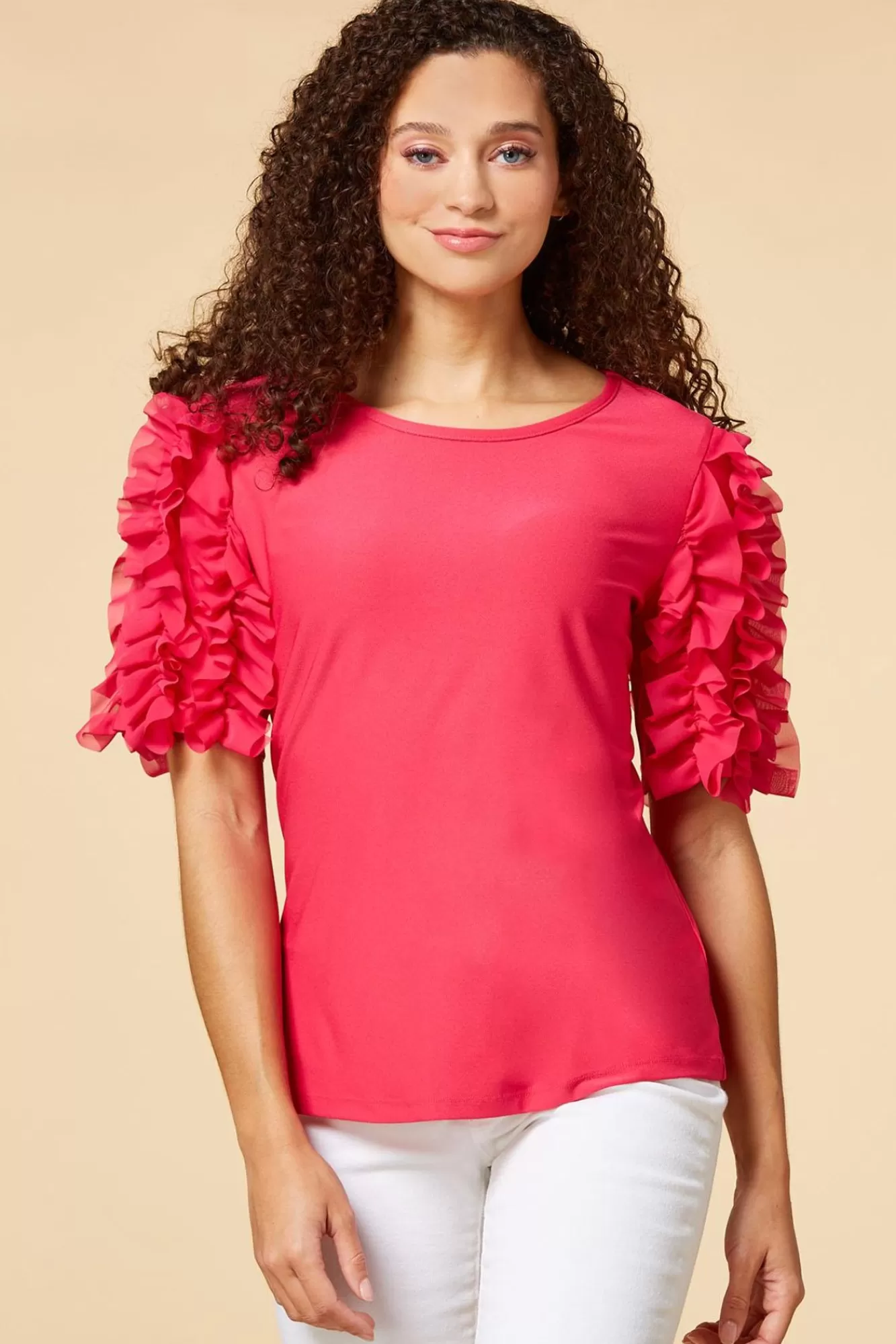 Women Versona Ruffle The Deck Top