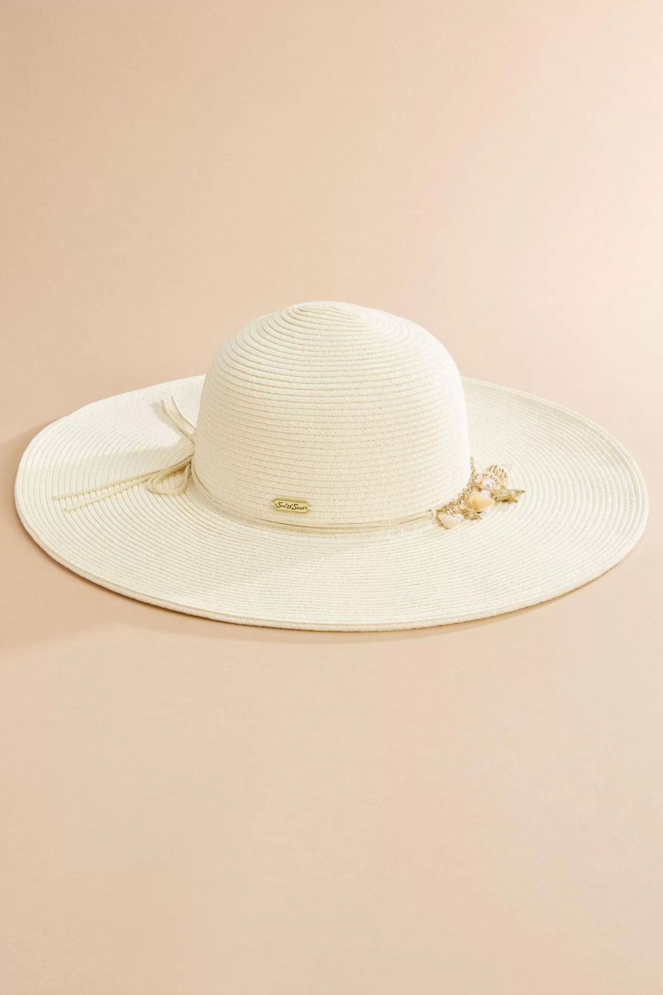 Women Versona Seashells By The Seashore Floppy Hat