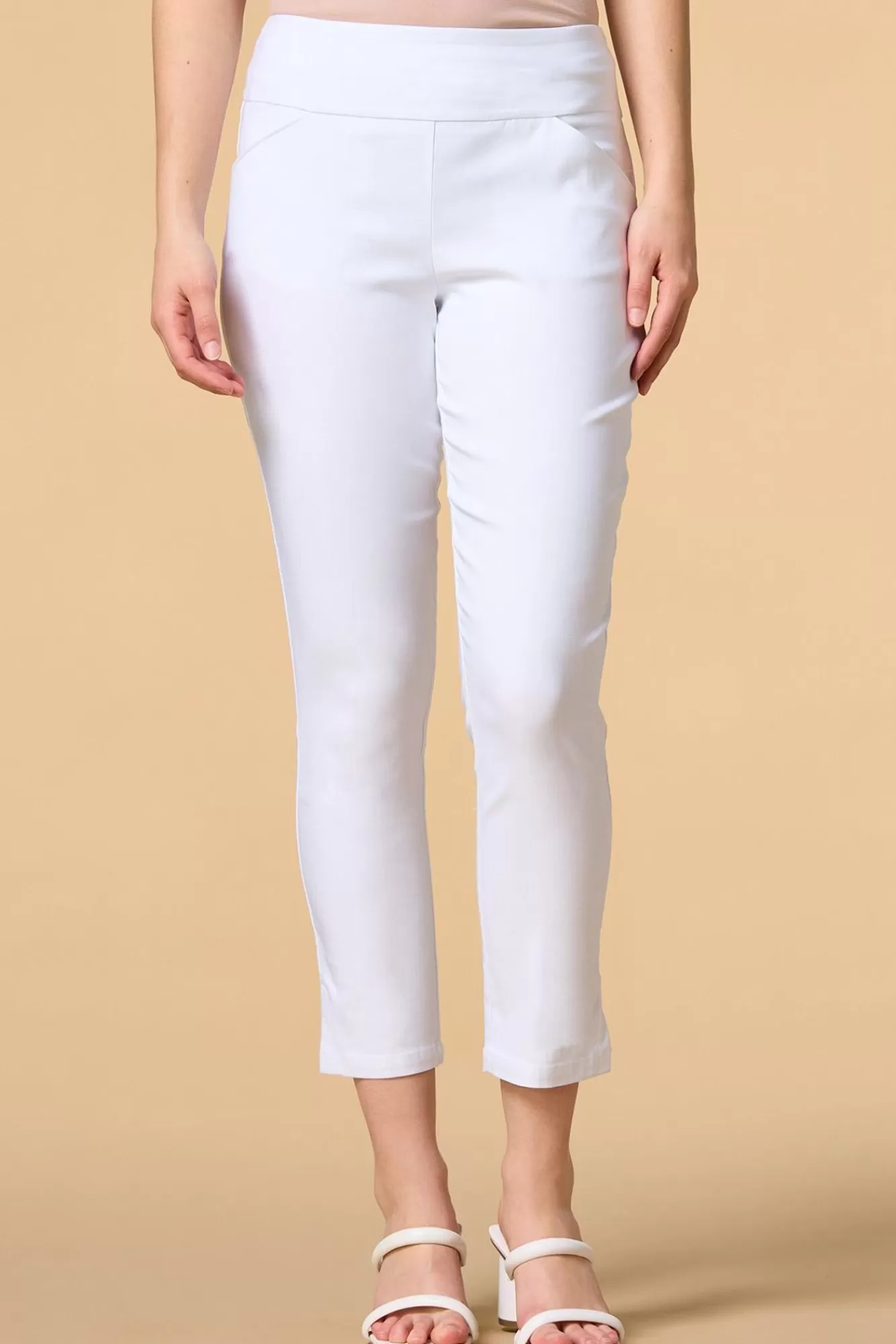 Women Versona Solid Ground Ankle Pants