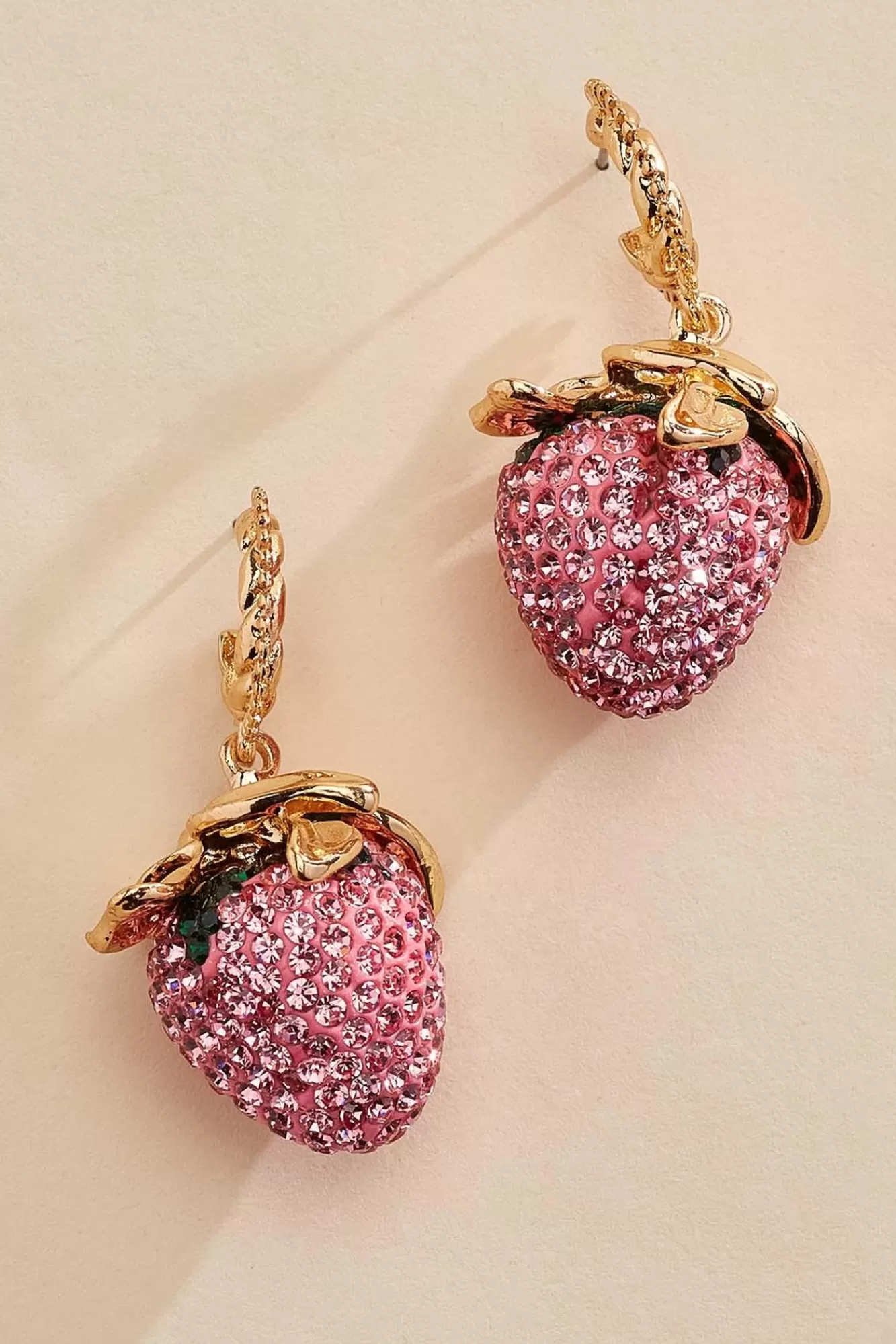 Women Versona Sparkling Strawberry Dangly Earrings