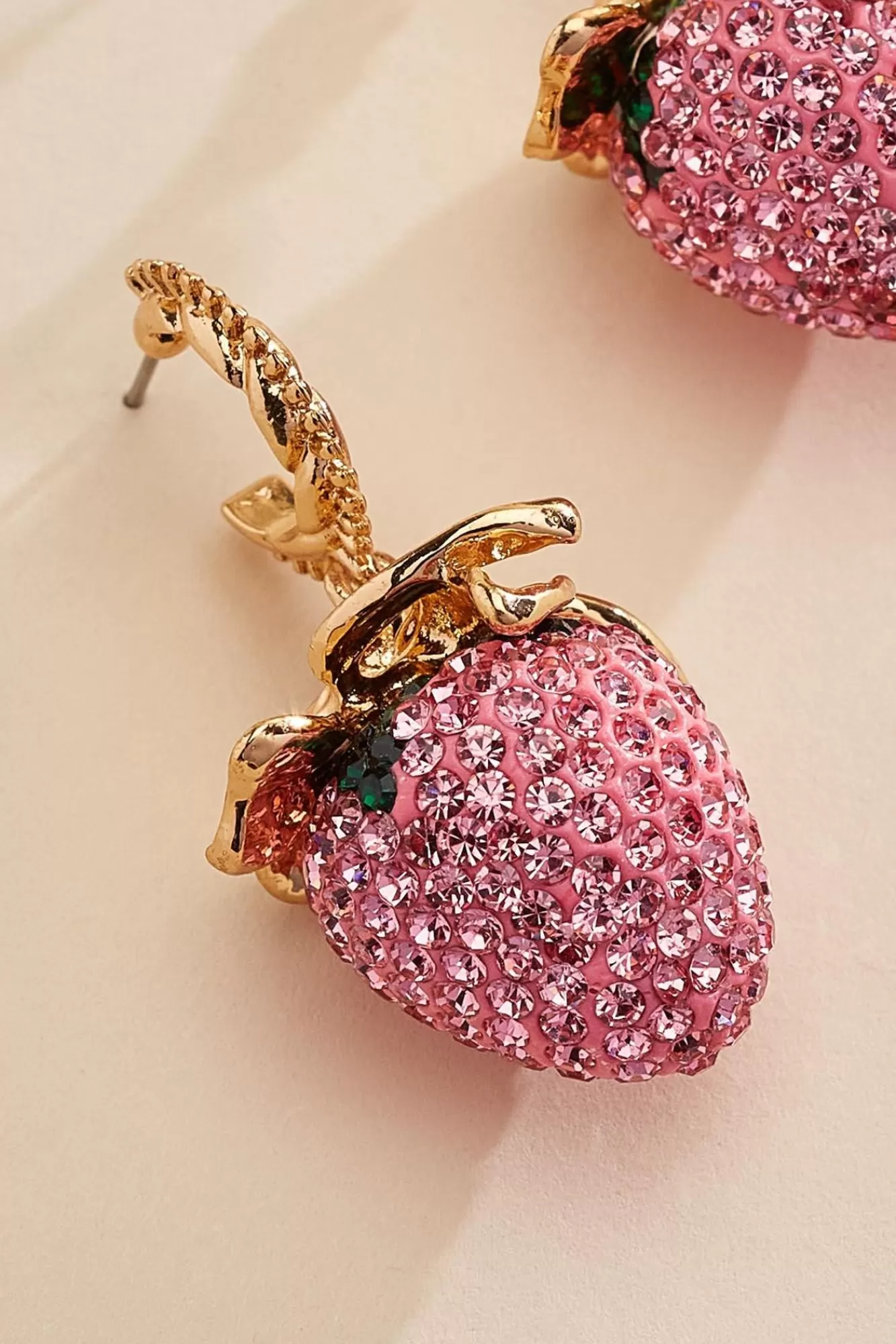 Women Versona Sparkling Strawberry Dangly Earrings