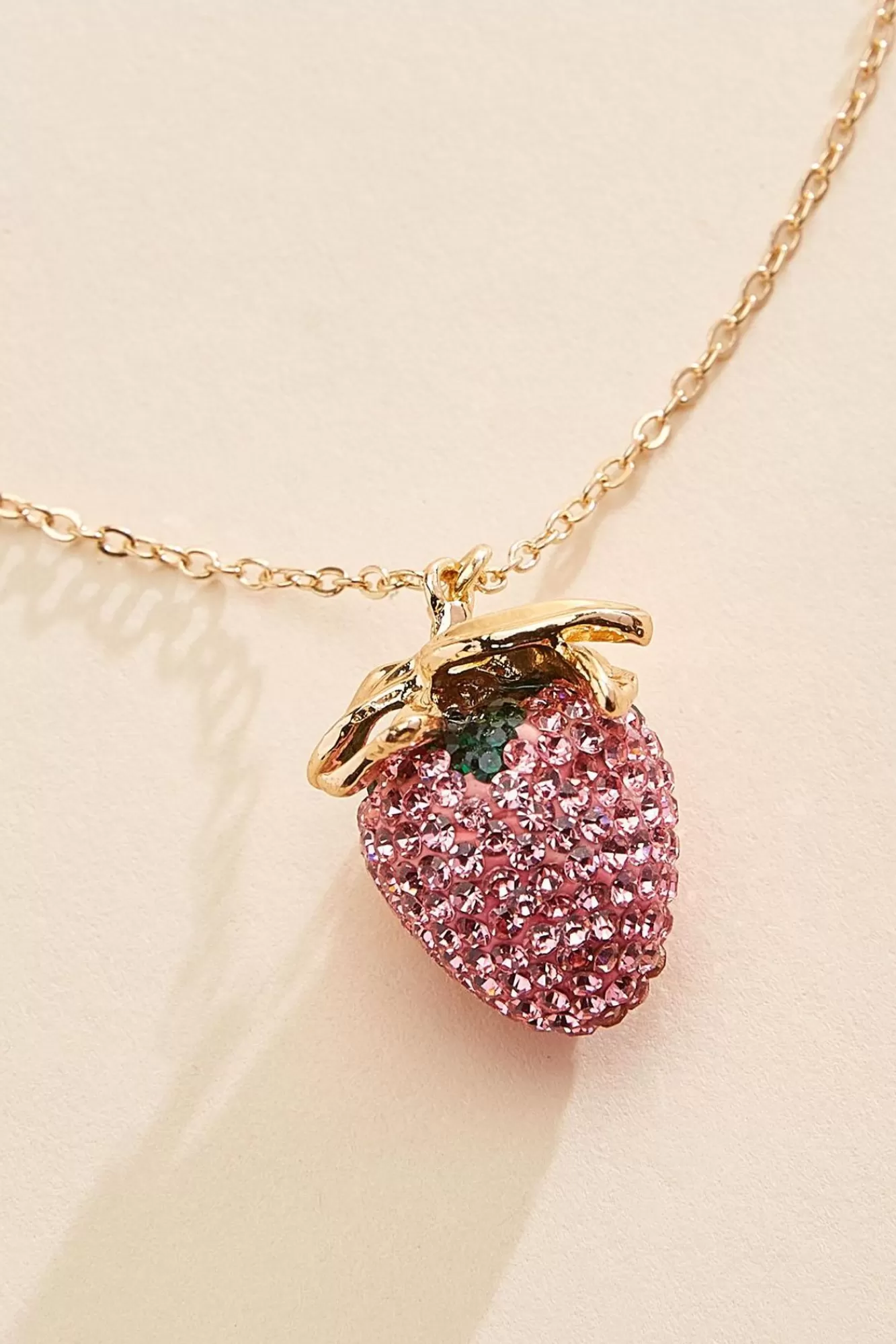 Women Versona Sparkling Strawberry Necklace