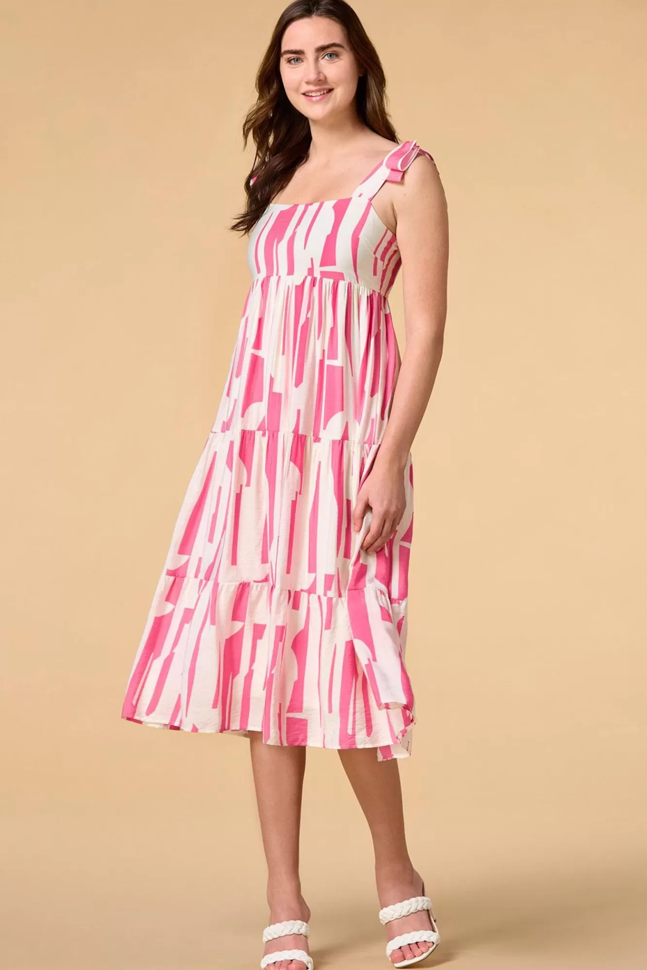 Women Versona Strawberry Swirl Midi Dress