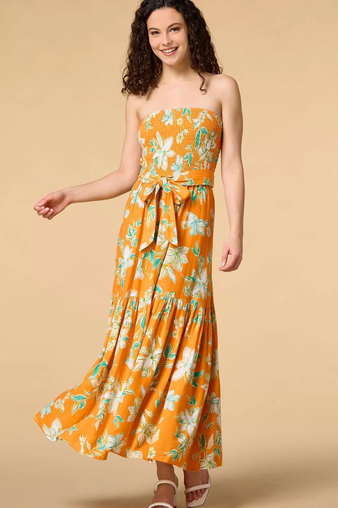 Women Versona Tangerine Twist Maxi Dress