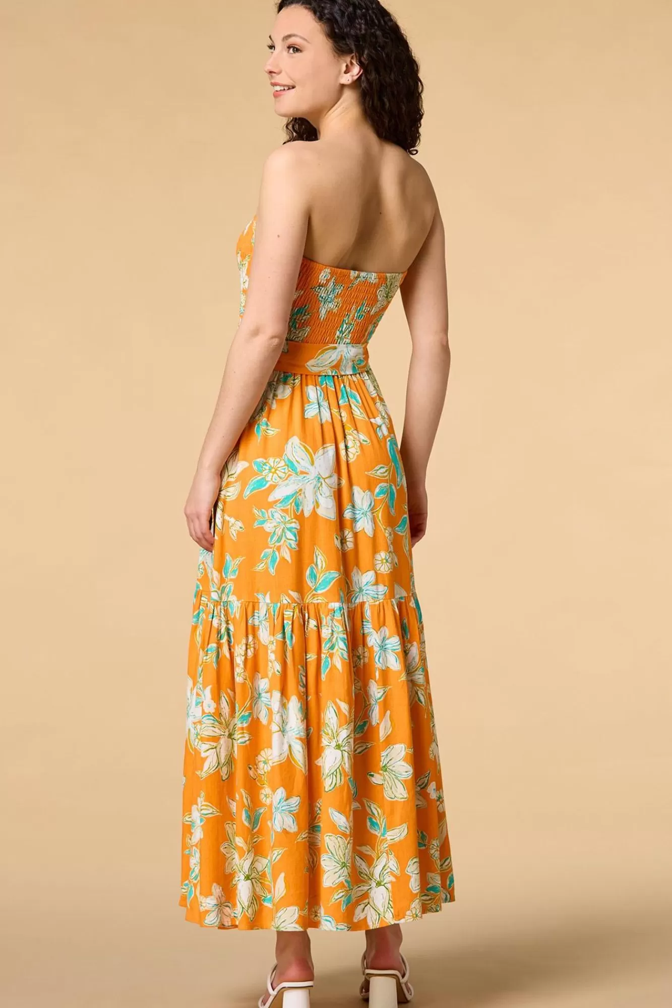 Women Versona Tangerine Twist Maxi Dress