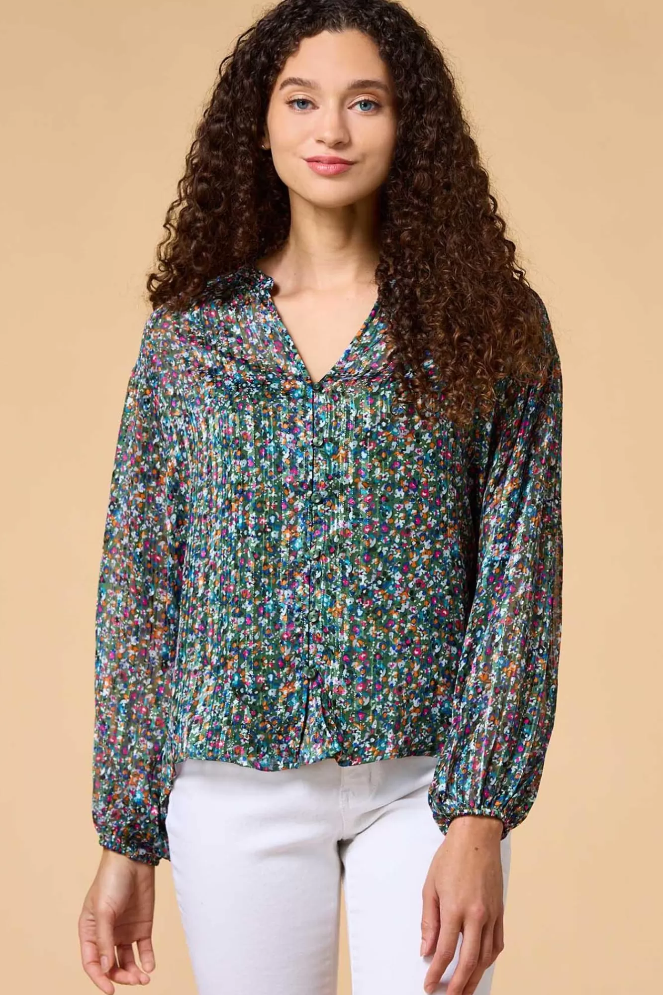 Women Versona Throwing Confetti Top