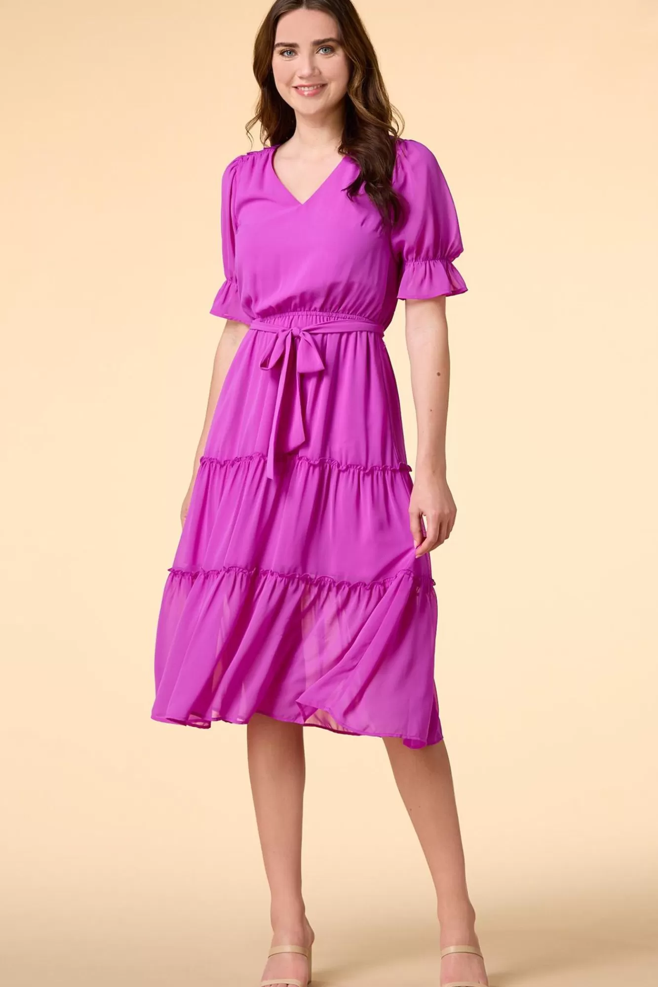 Women Versona Tier Madness Midi Dress