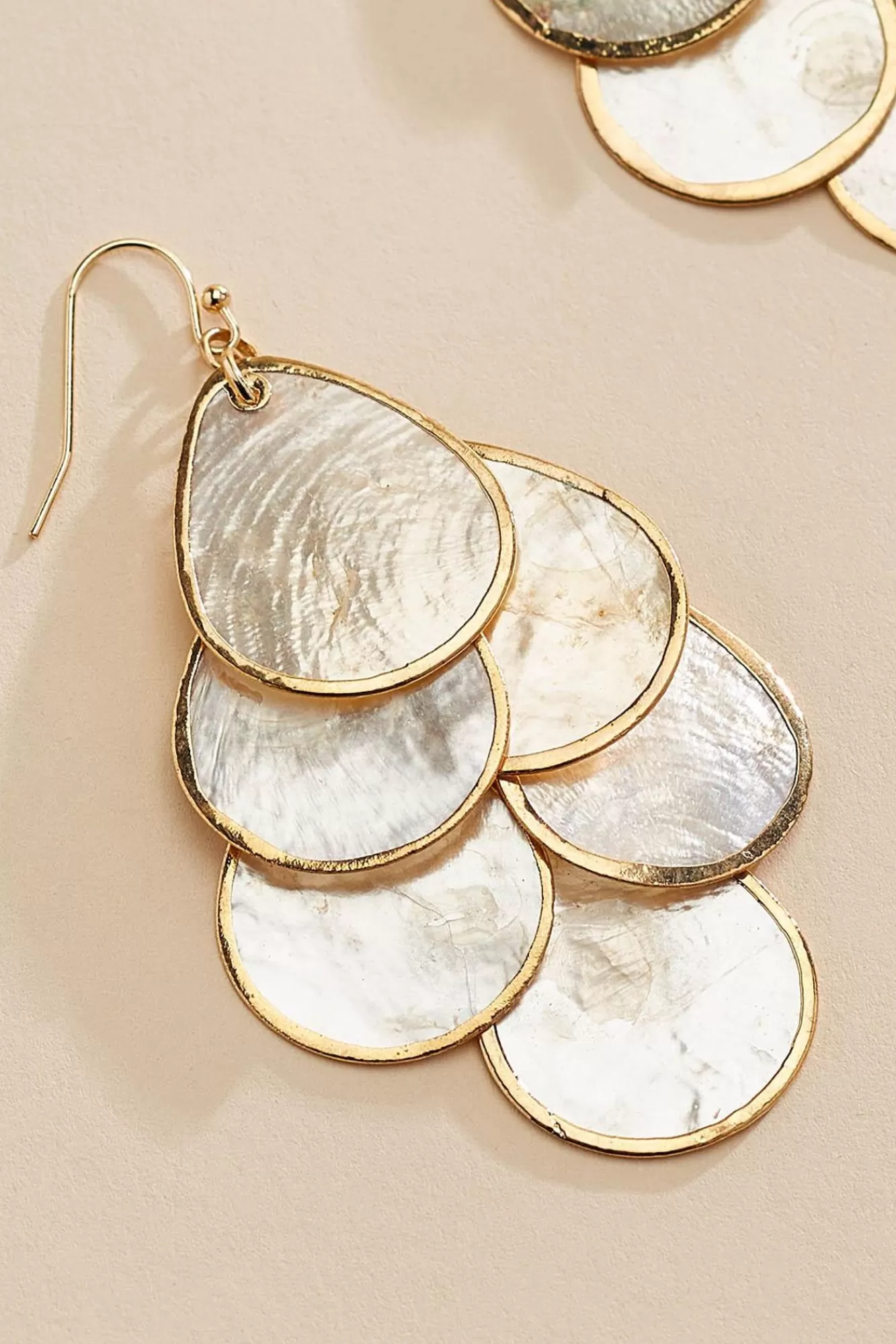 Women Versona Tiered Shell Dangle Earrings