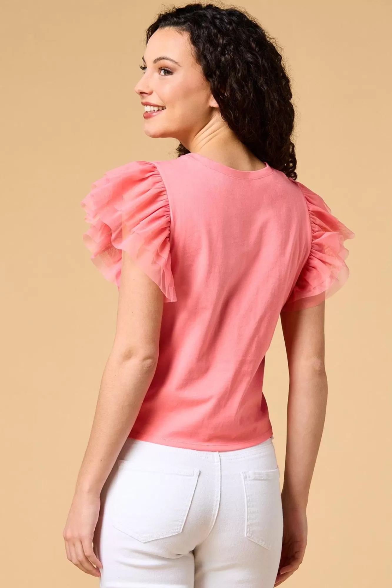 Women Versona Tulle And Collected Top