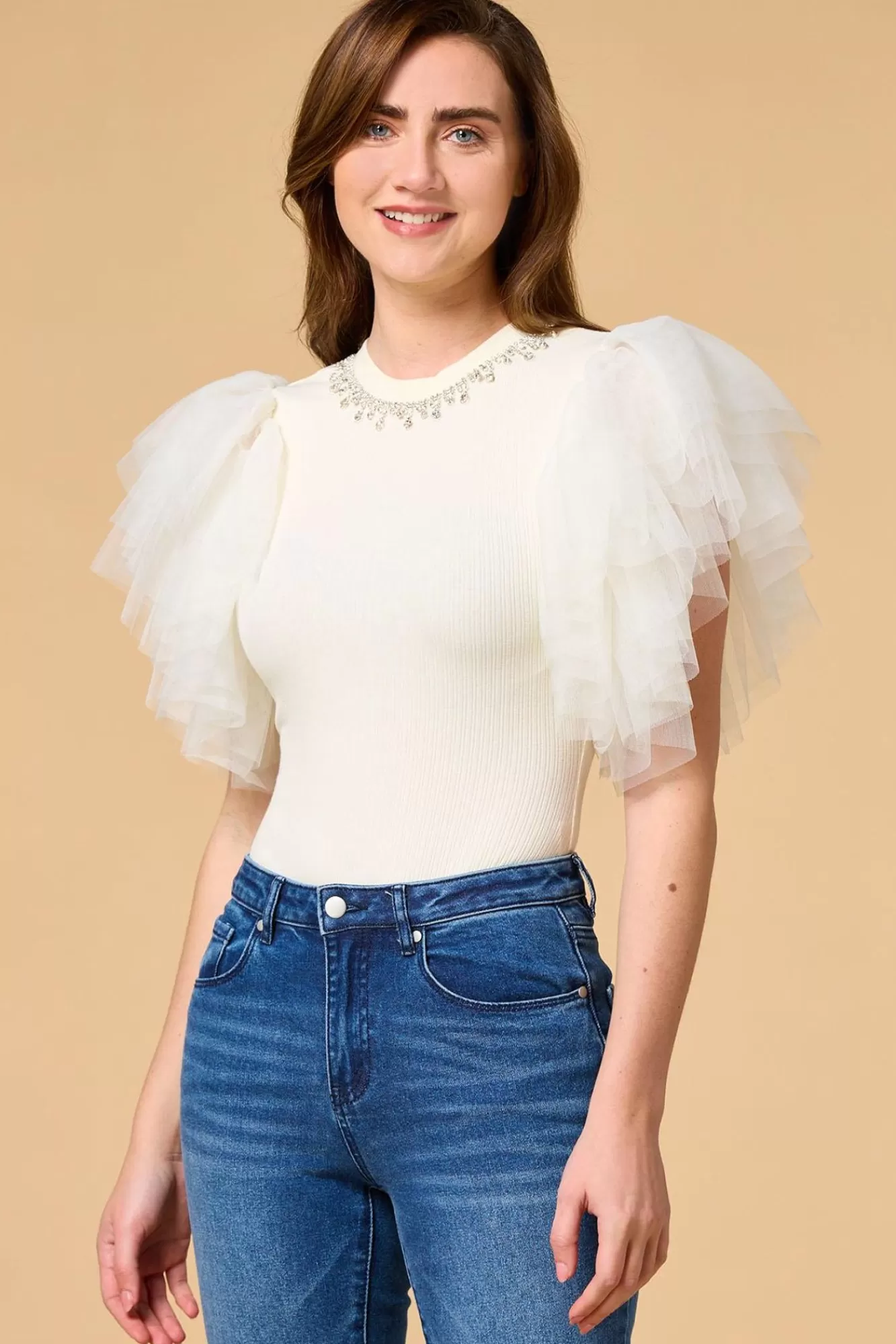 Women Versona Tulle Me Once Bodysuit