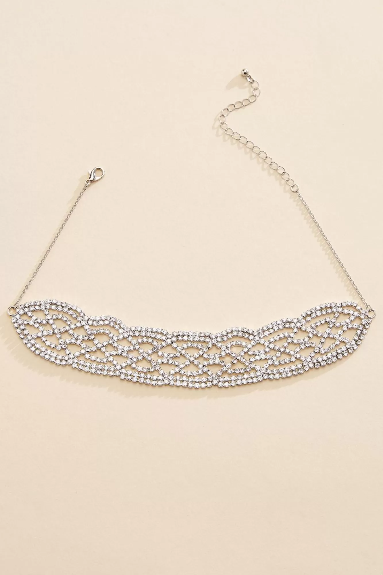 Women Versona Vintage Rhinestone Choker Necklace