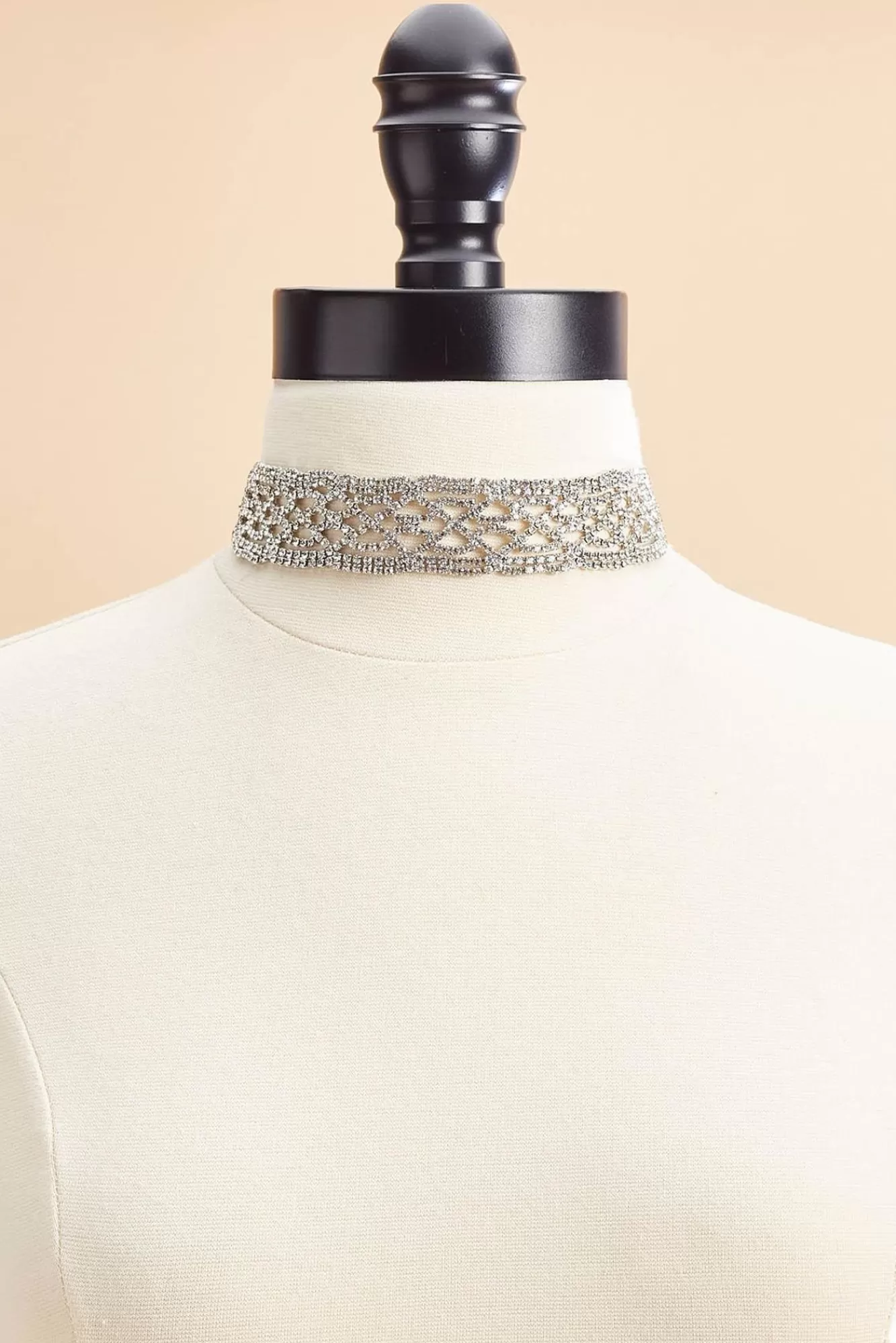 Women Versona Vintage Rhinestone Choker Necklace