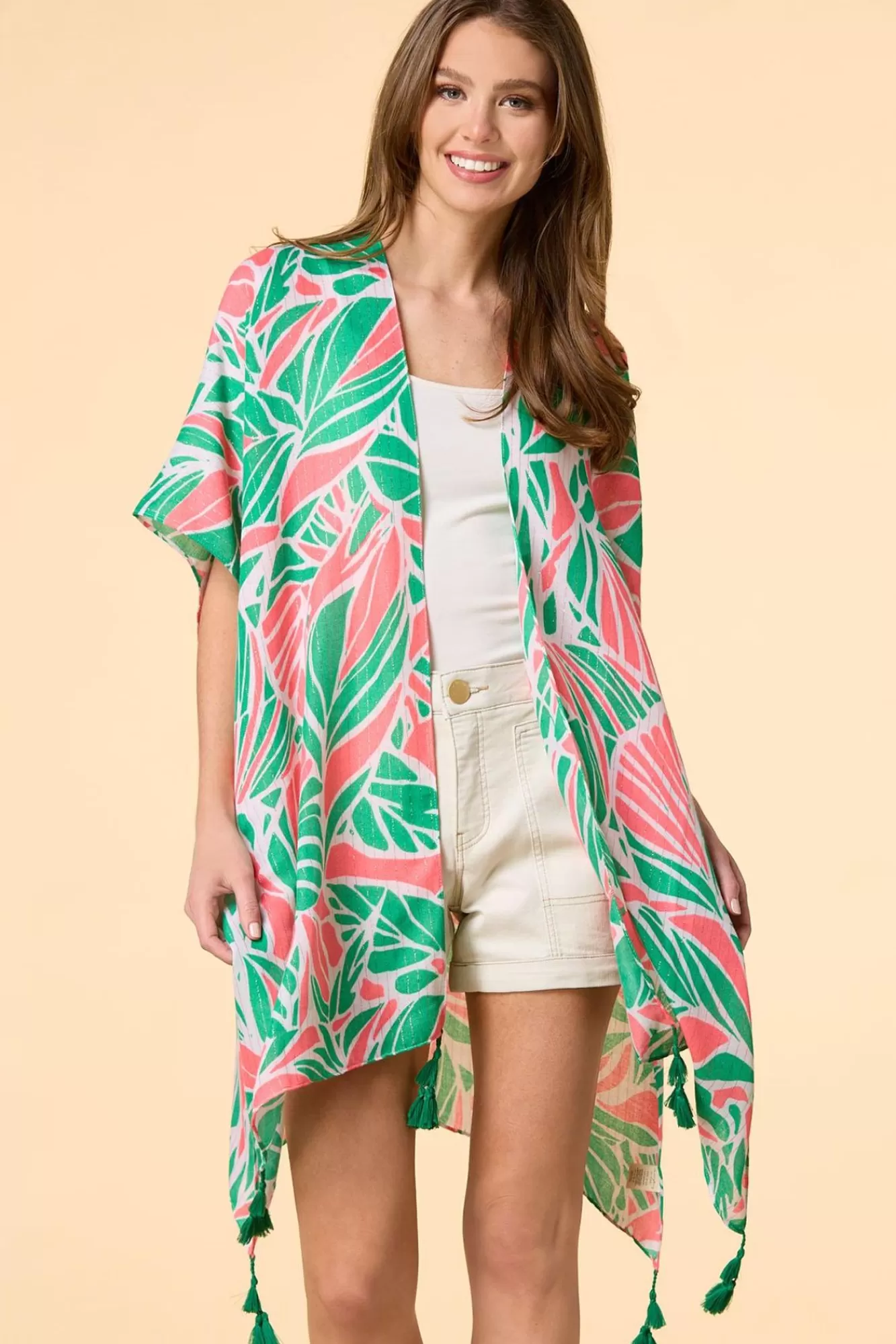 Women Versona Watermelon Rind Kimono