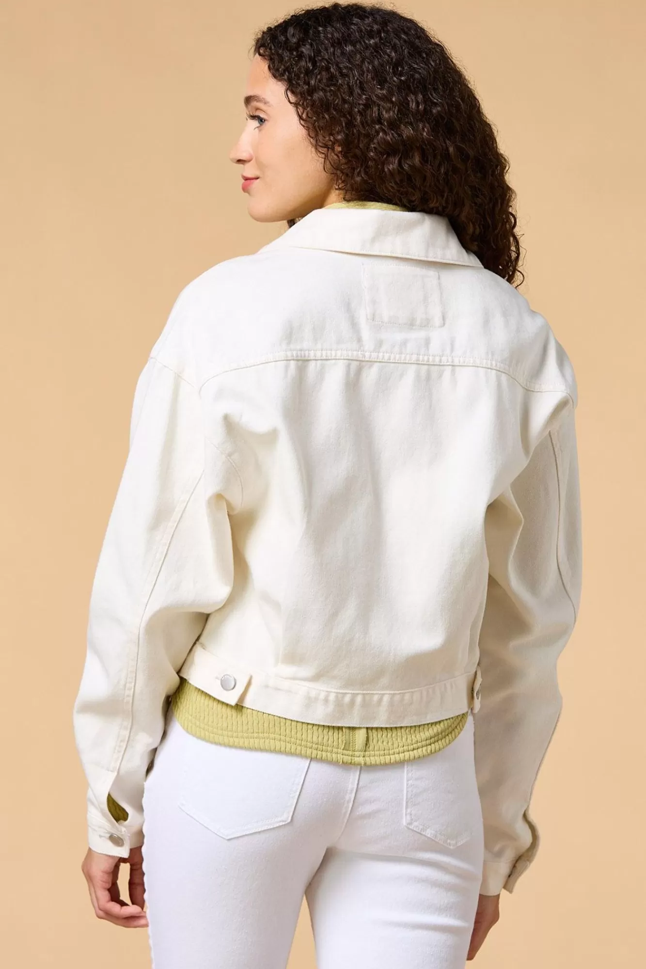 Women Versona White Flag Denim Jacket