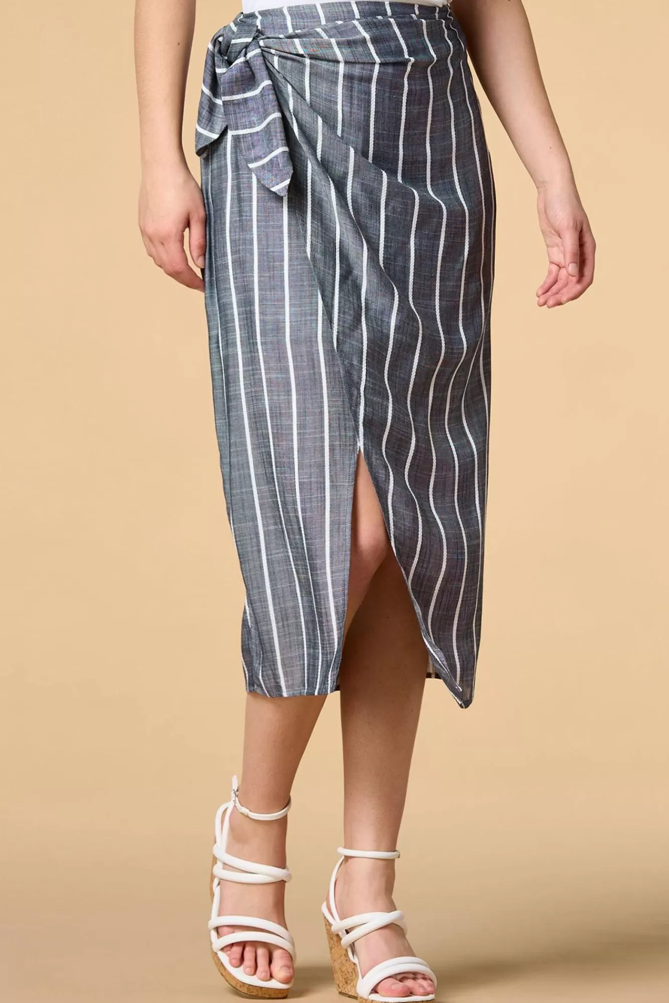 Women Versona Wrap Me Up Midi Skirt