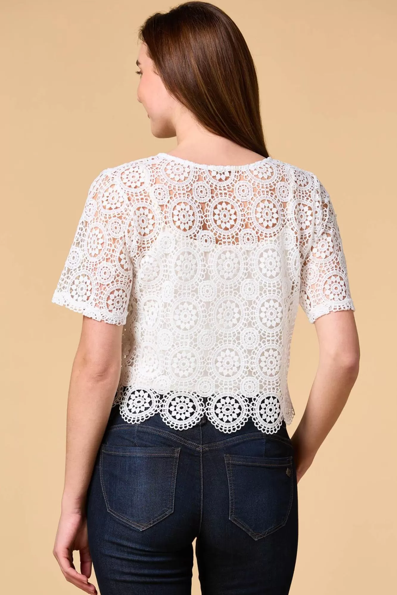 Women Versona Yay For Crochet Top